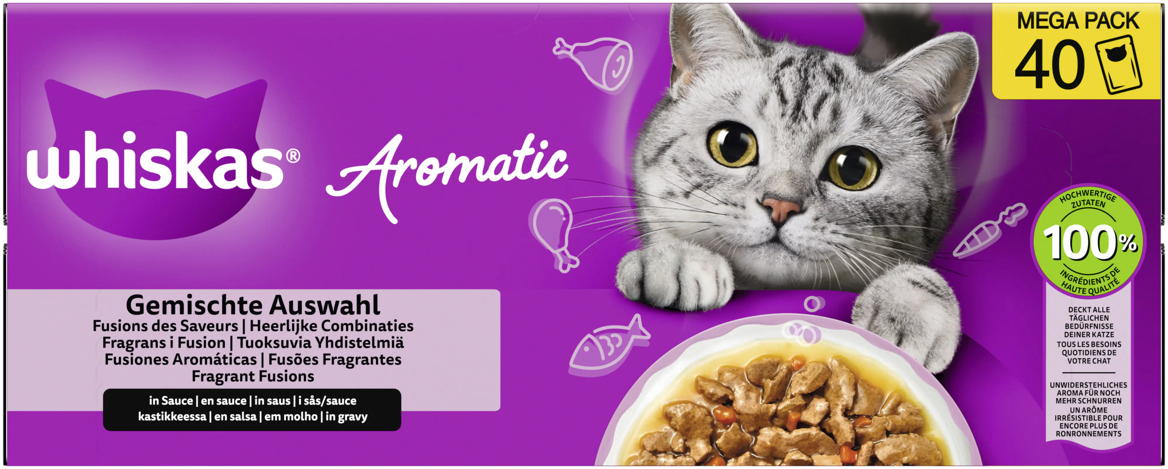 Whiskas Aromatic Selection Katzennassfutter Adult 40 x 85 g Fleisch & Fisch