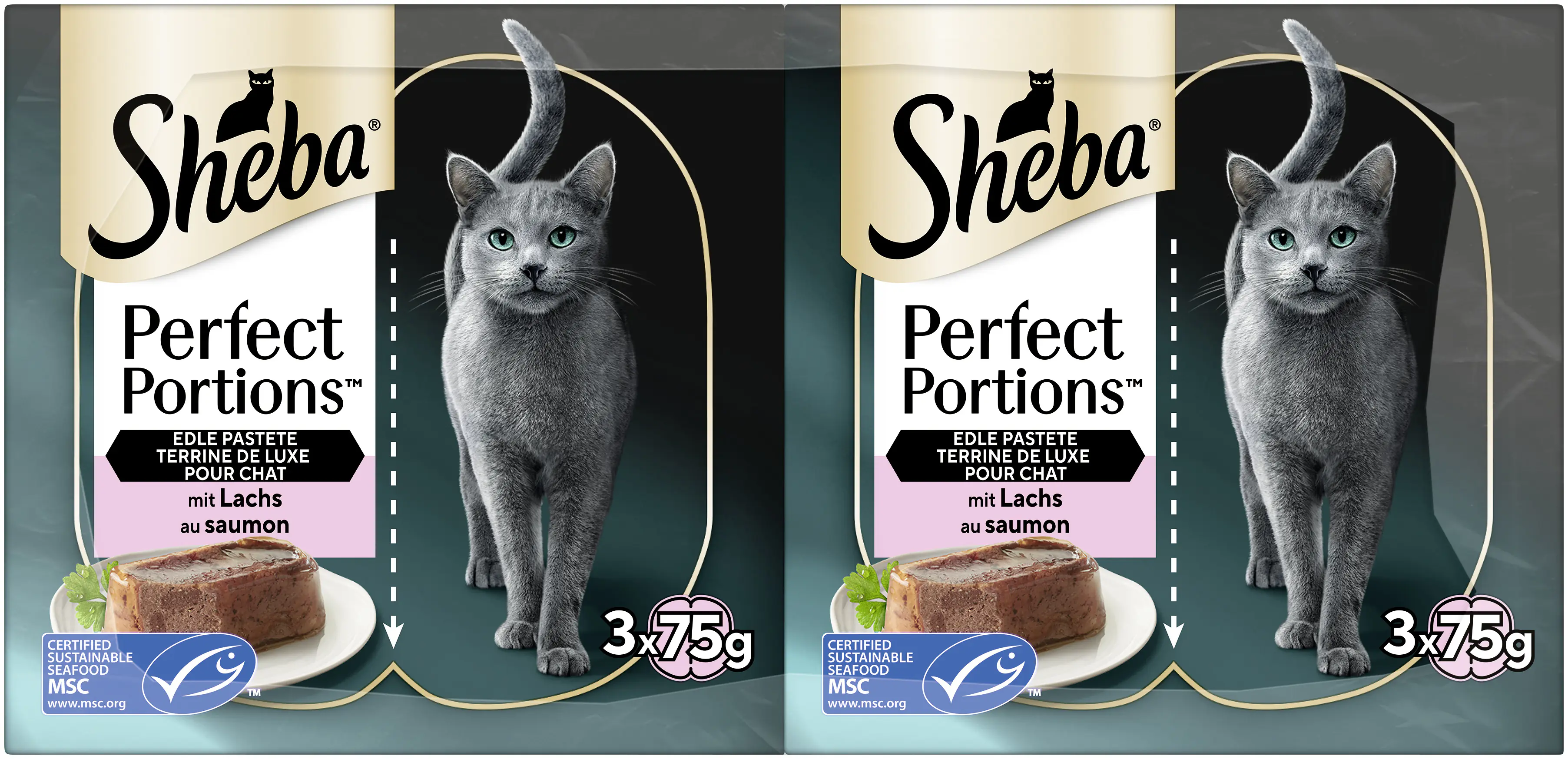 Sheba Perfect Portions Katzennassfutter Adult 6 x 37,5 g Lachs