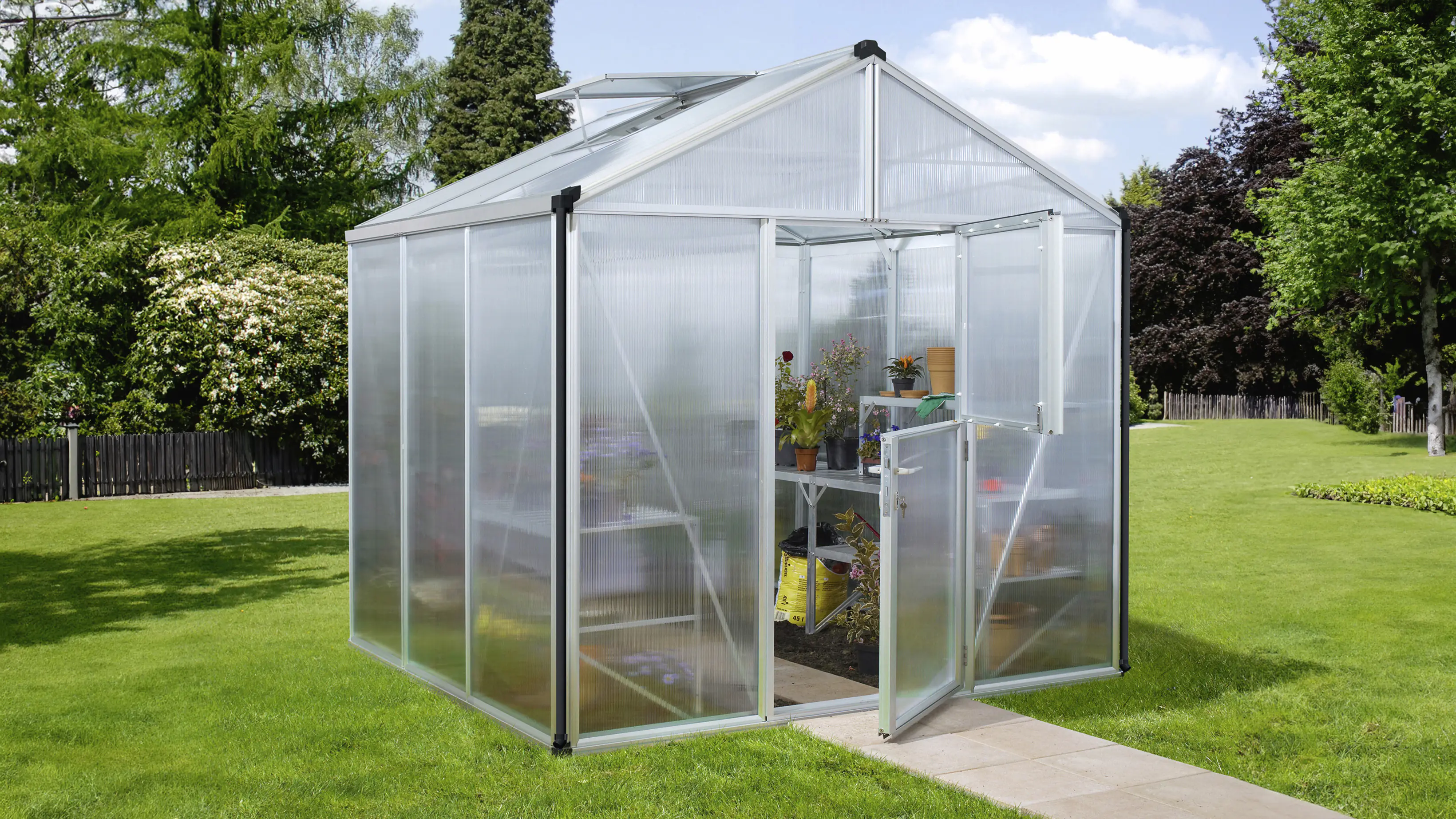 Vitavia Gewächshaus-Set Zeus 6200 HKP 16 mm alu 266 x 249 cm 