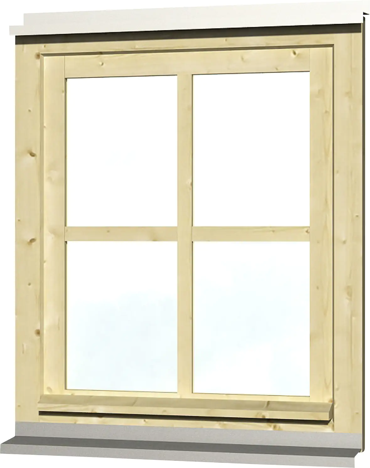 SKAN HOLZ Einzelfenster Rahmenaußenmaß 69,1 x 82,1 cm natur