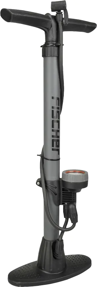 Fischer Fahrrad-Standpumpe mit Manometer für alle Ventile