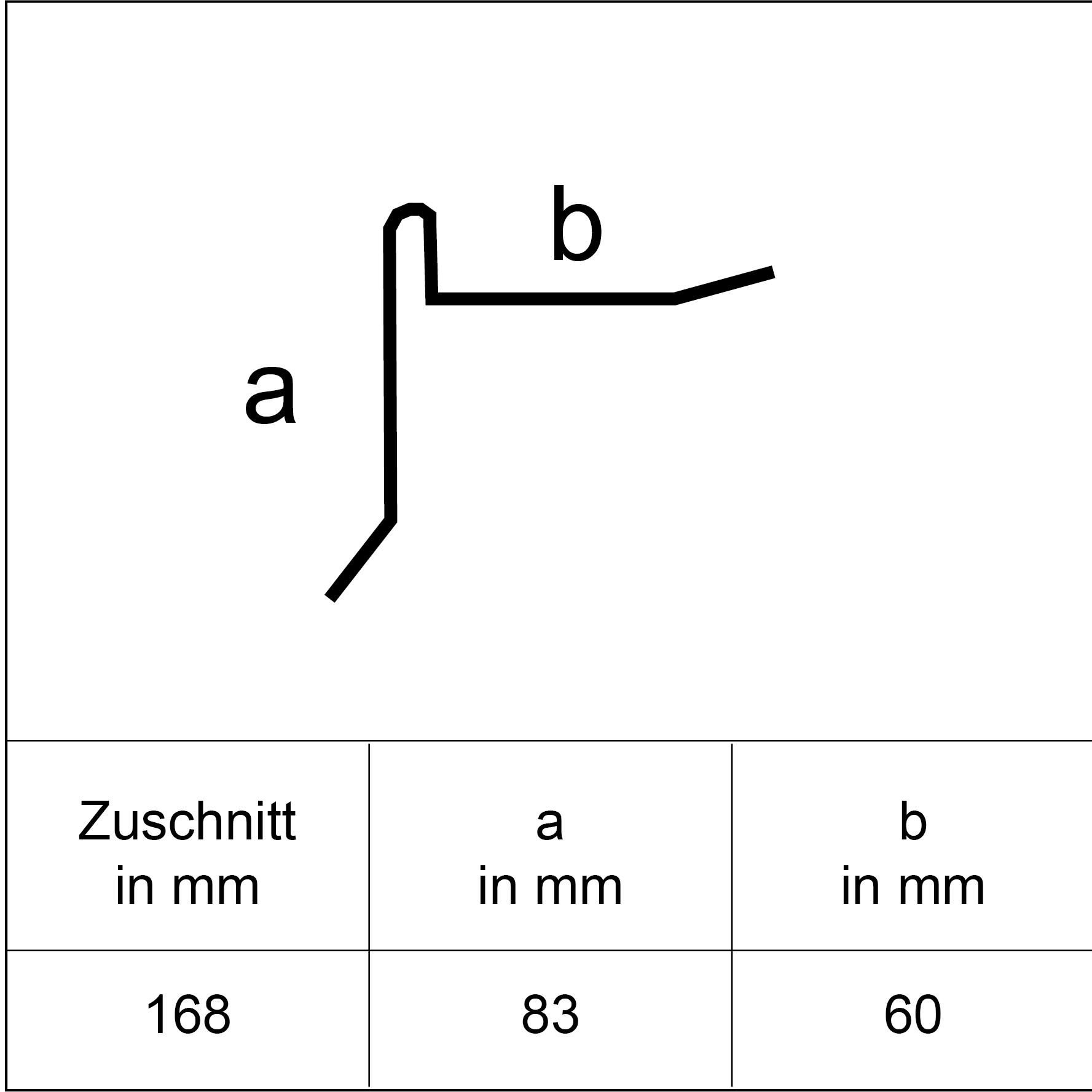 Sarei Anschlussprofil HG13 2000 x 83 x 25 x 60 mm natur