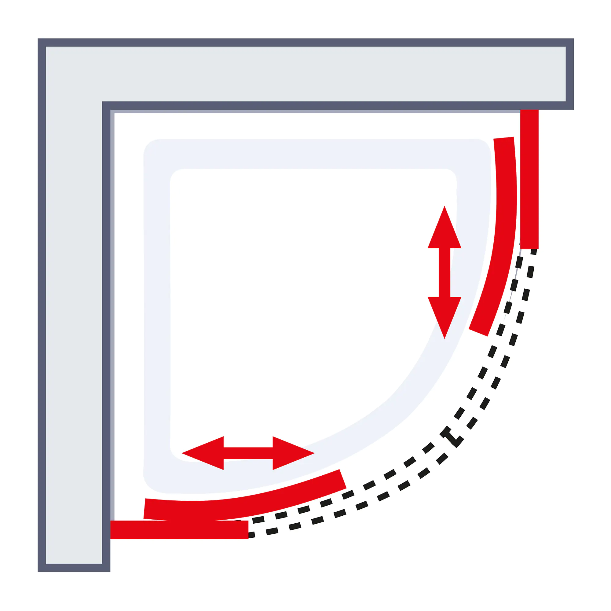Schulte Runddusche 90 x 90 x 185 cm Kristall/Trend