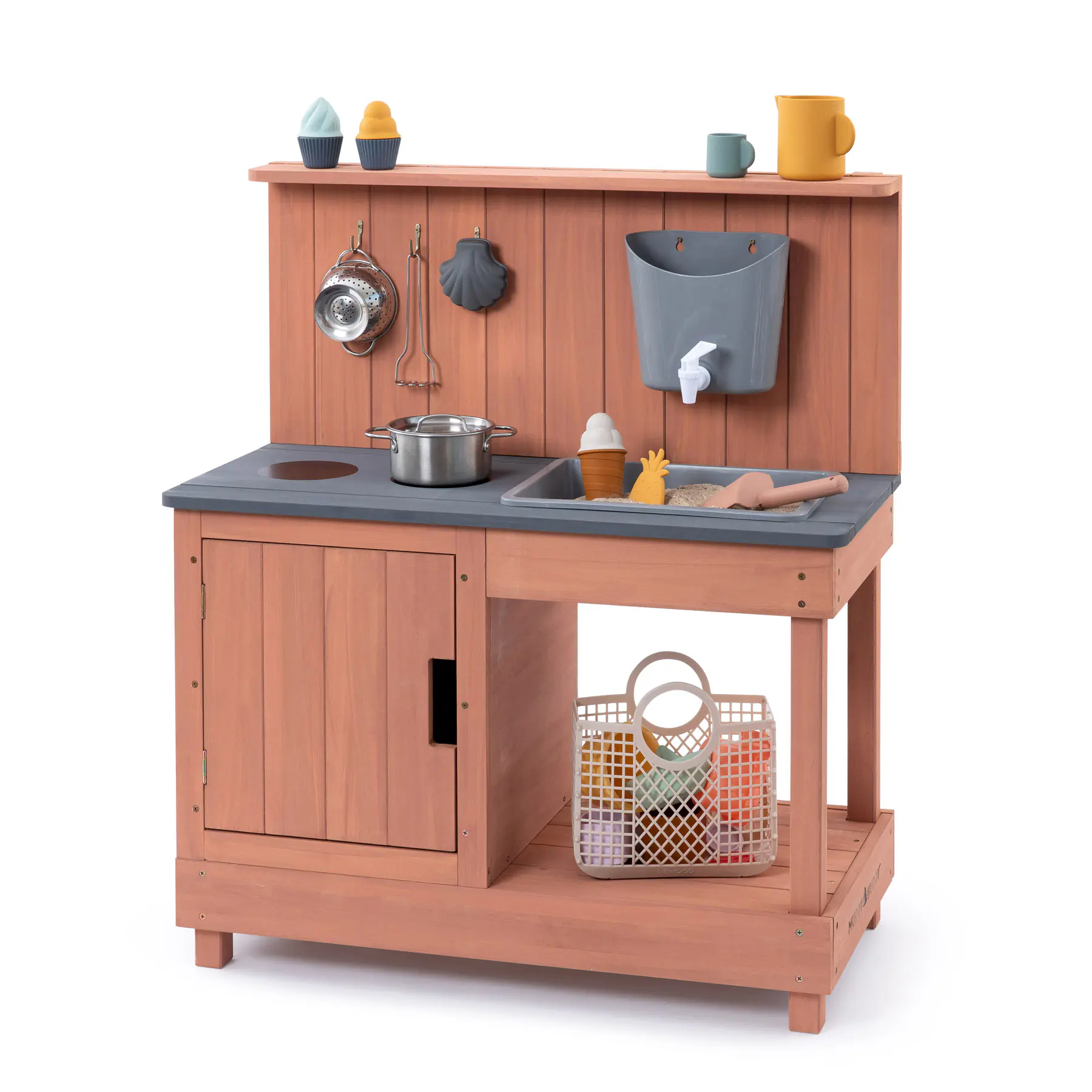 Muddy Buddy Matschküche Mud Expert puderrosa 80 x 40 x 90 cm