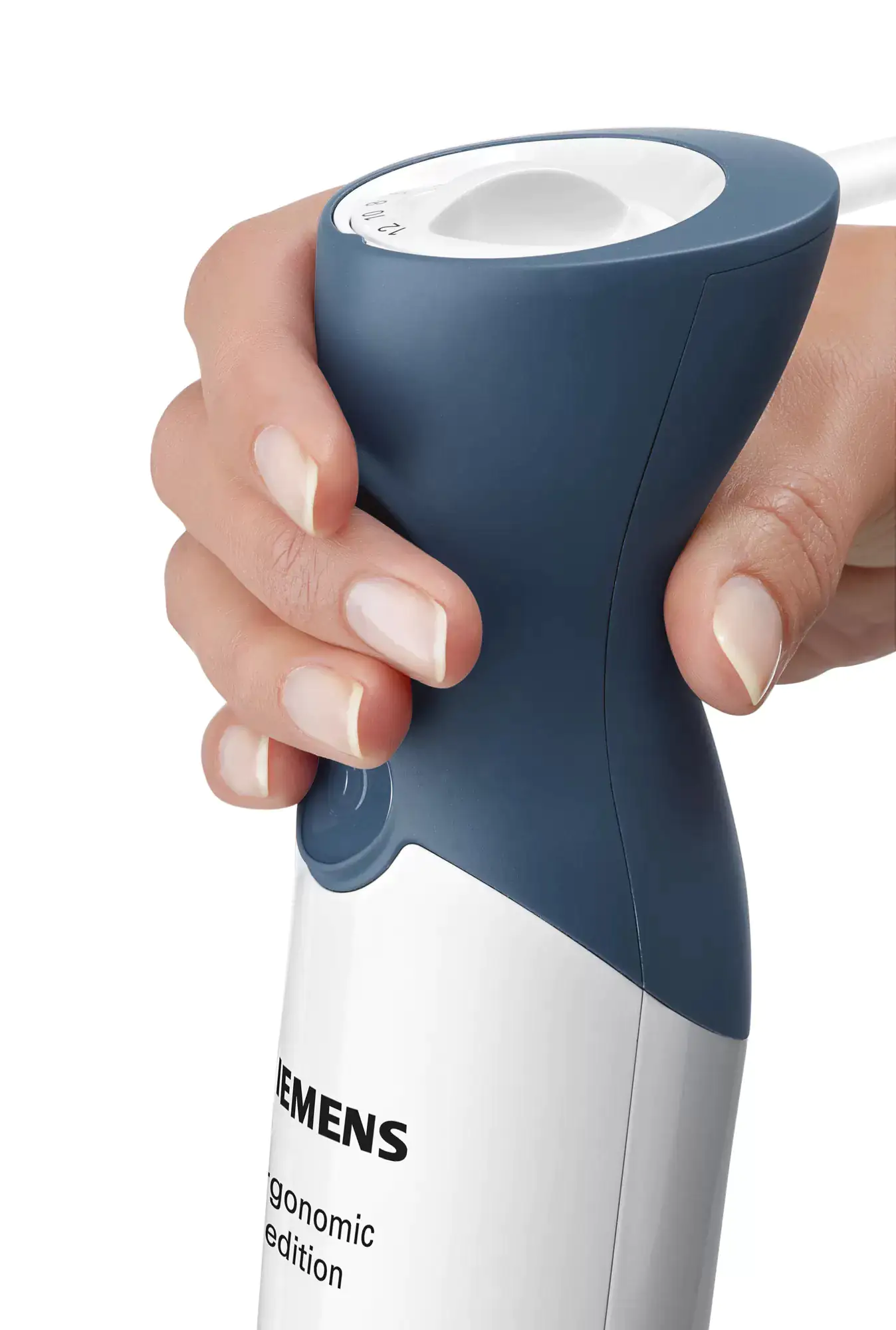 Siemens Stabmixer MQ66120 weiß-blau 600 Watt, 2 Stufen