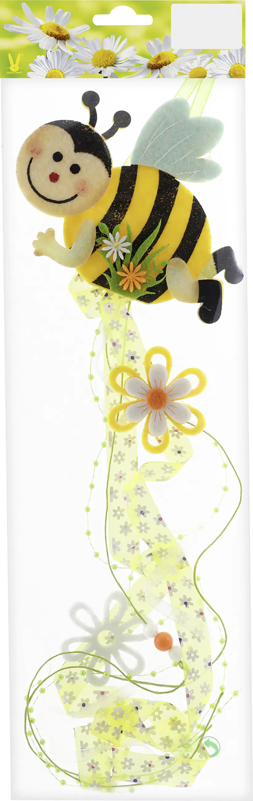 Dekohänger Filz Biene 57,5 x 12,5 x 57,5 cm bunt