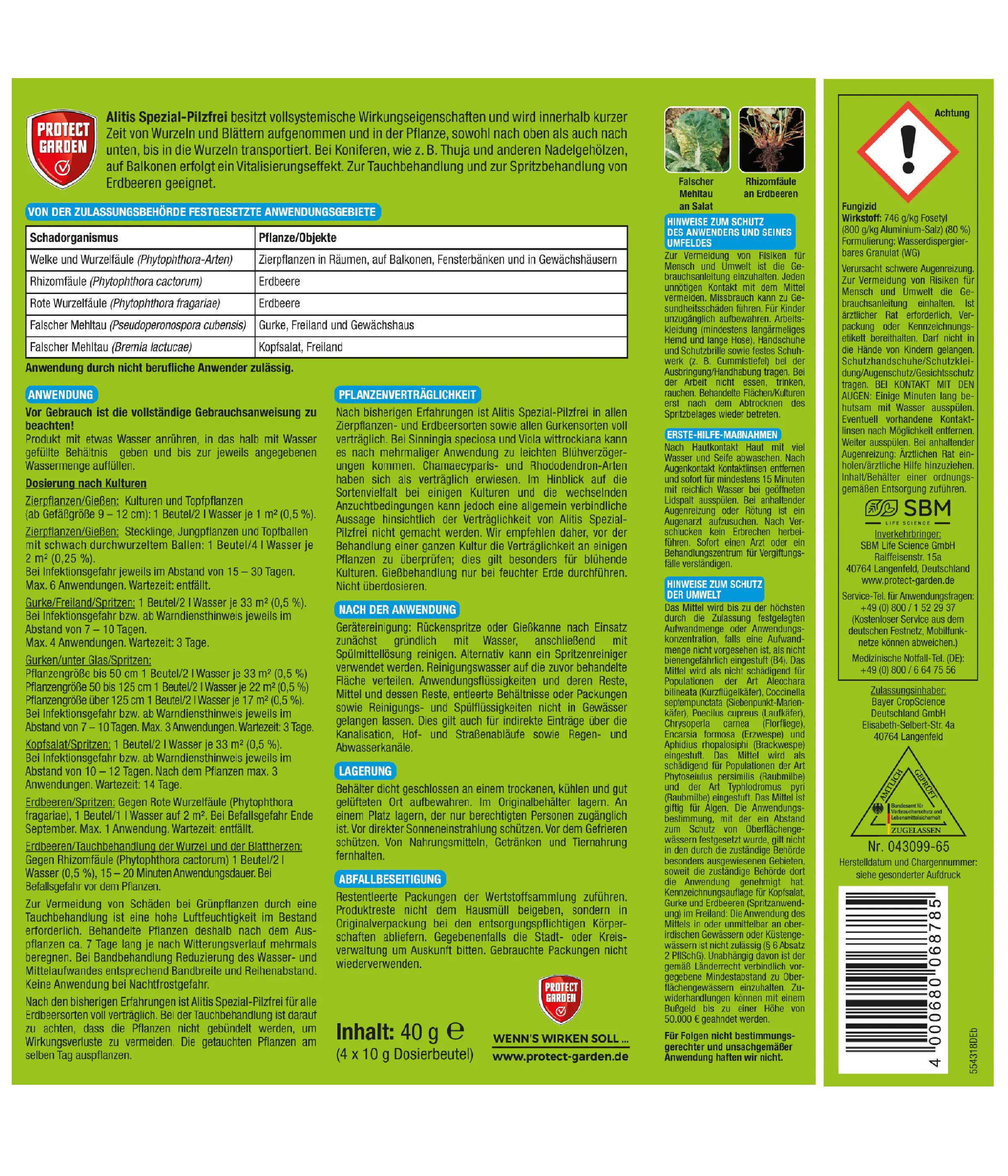 Protect Garden Alitis Spezial-Pilzfrei 40 g Protect Garden Alitis Spezial-Pilzfrei 40 g