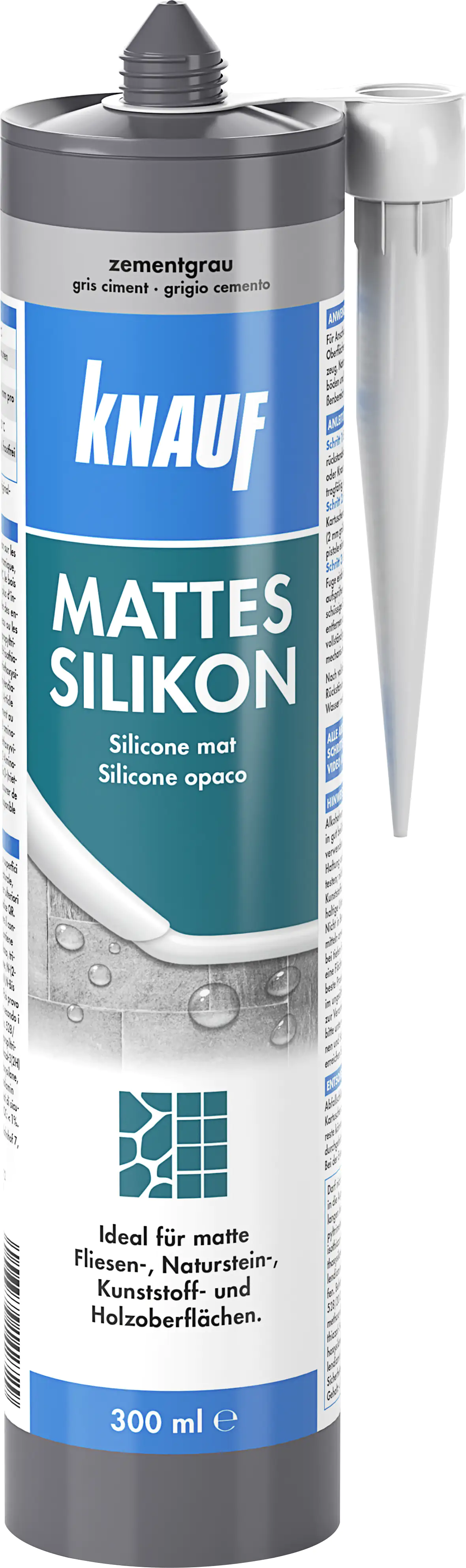 Knauf Mattes Silikon zementgrau 300 ml
