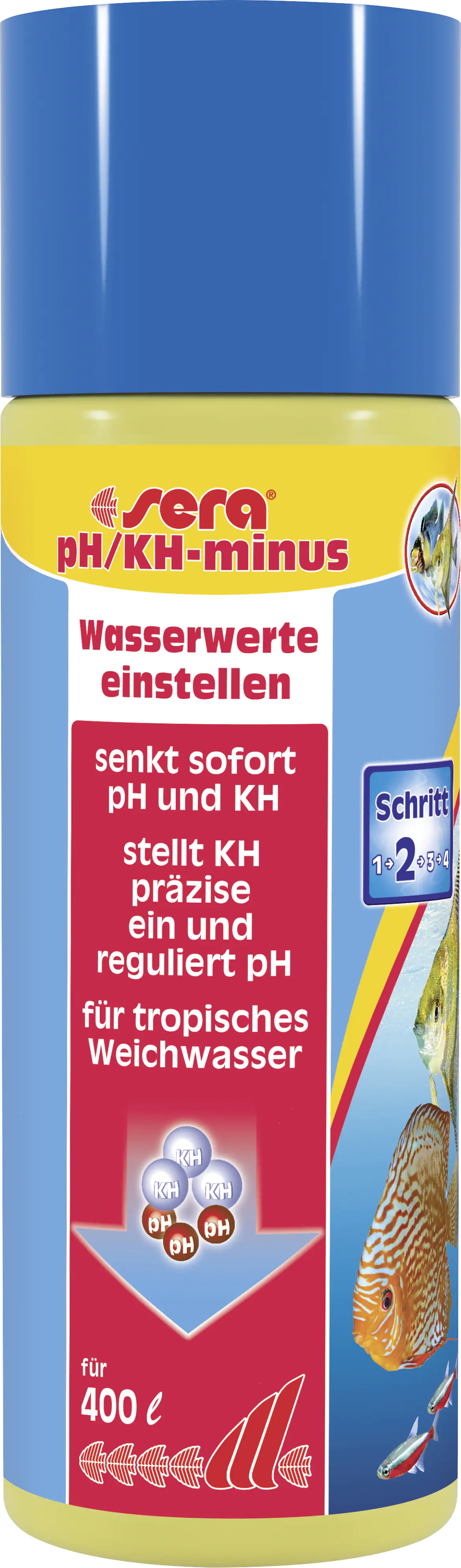 4001942035408 Sera Aquariumwasseraufbereiter pH-KH-minus 100 ml