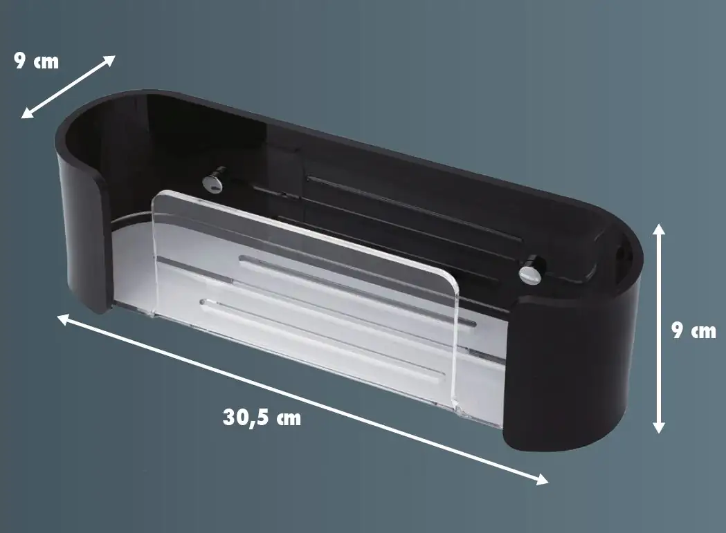 Primaster Duschkorb Acryl schwarz