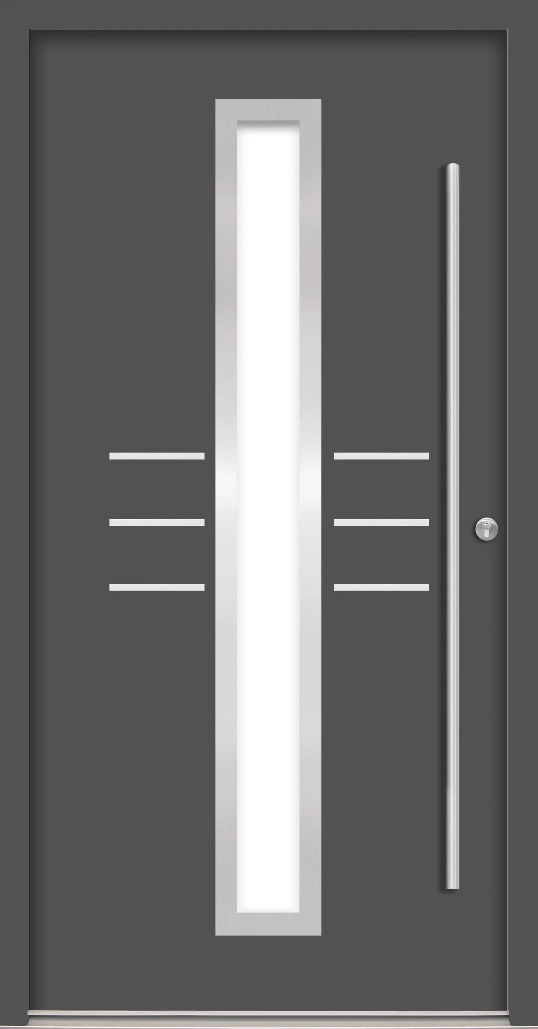 Splendoor Haustür Passivedoor Premium B07 Anthrazit DIN Rechts 100 x 210 cm