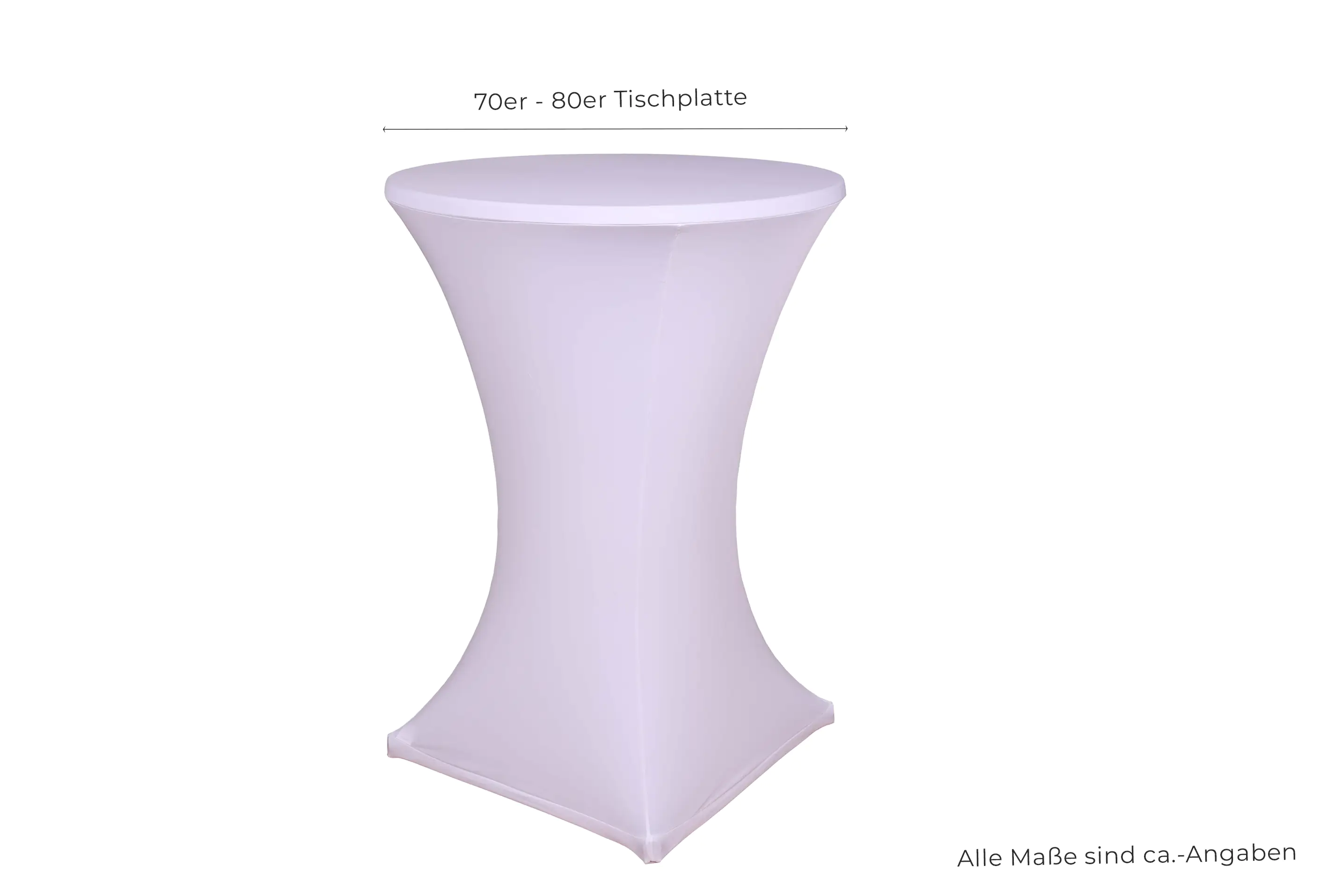 GO-DE Husse für Stehtisch 120 x 70/80 cm, weiß