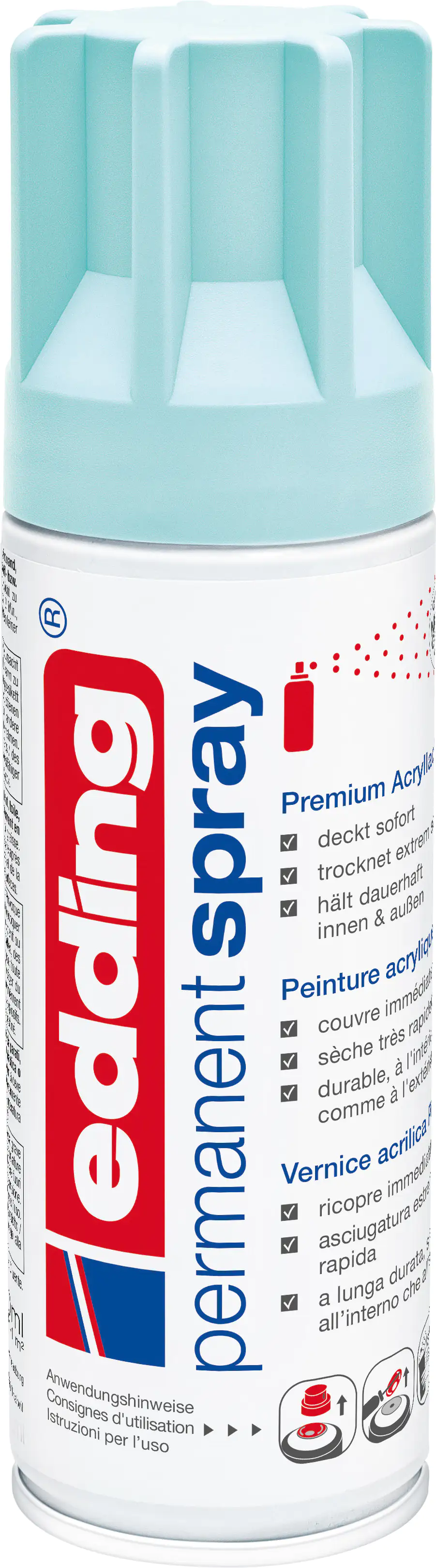 4004764956869_2040122 edding 5200 Permanent Spray Premium pastellblau matt Acrylic Paint