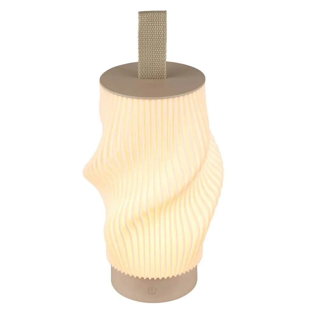 Briloner LED Akku-Tischleuchte Tubi beige 2W 150lm warmweiß dimmbar