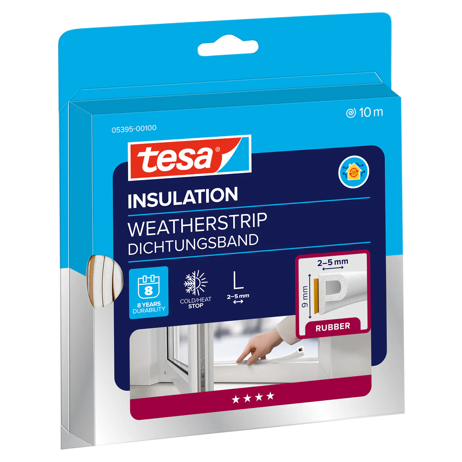 tesa Insulation P-Profil Classic 10 m, weiß