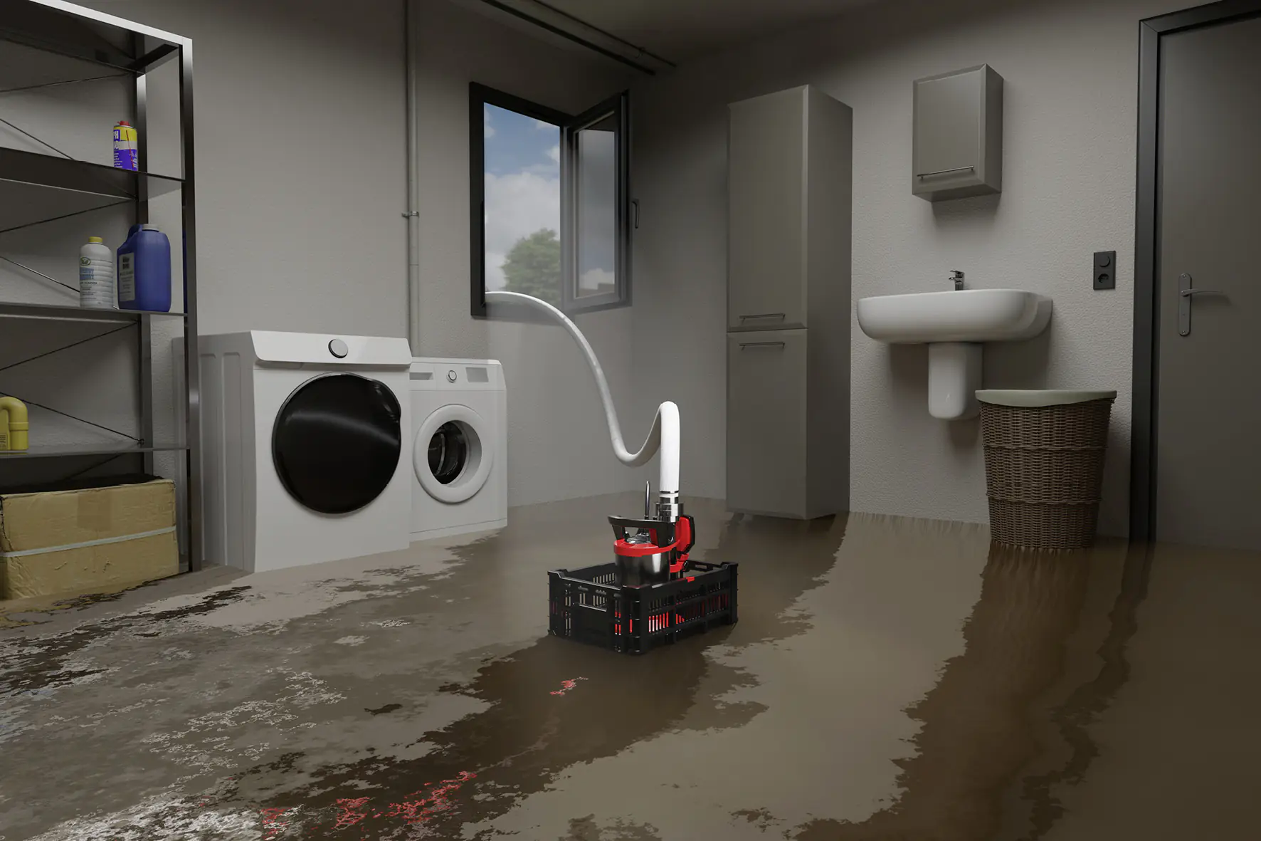 Einhell Flutset Tauchpumpe GE-DP 7535 N LL ECO 18.500 l/h