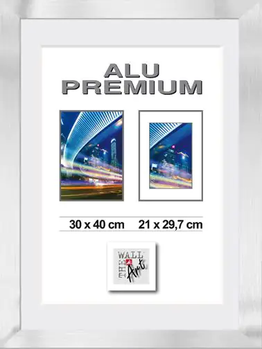 Aluminiumrahmen Quattro silber, 30 x 40 cm