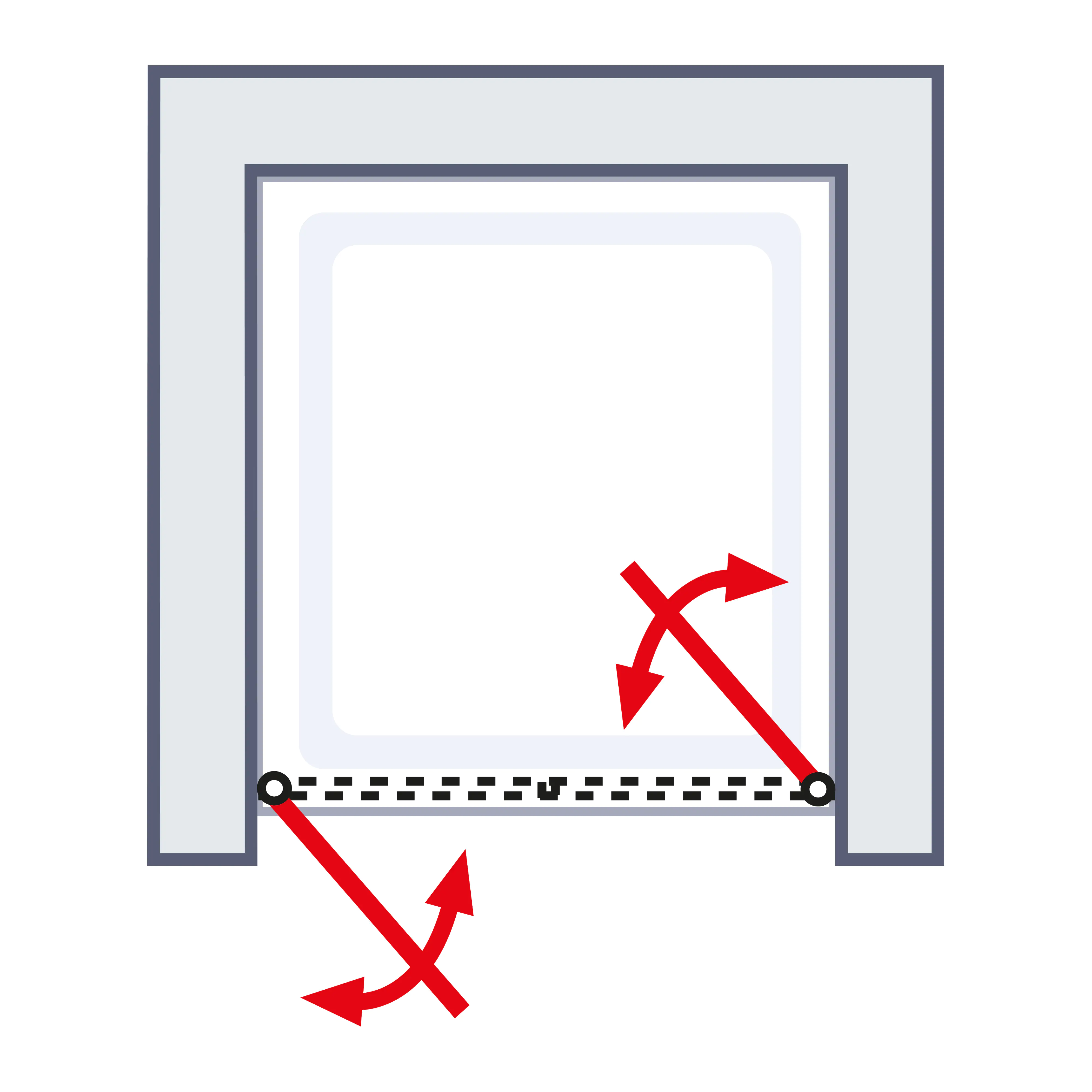 Schulte Pendeltür Seitenwand 79,2-81,2 x 200 cm Alexa Style 2.0