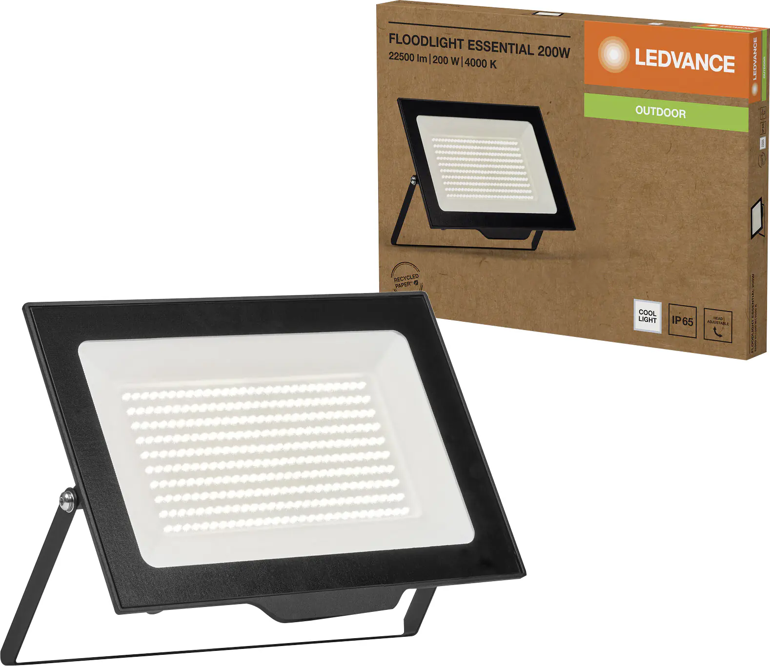 Ledvance LED Außenstrahler Floodlight Essential schwarz 200 W
