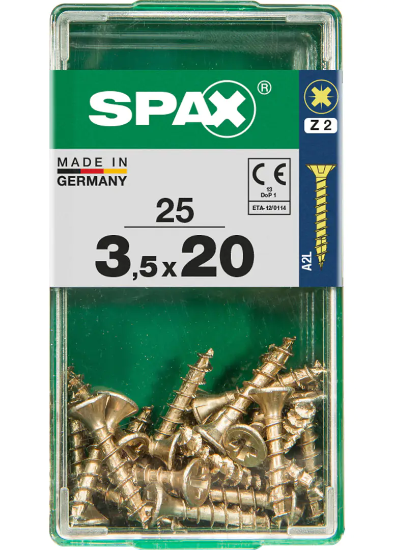 Spax Universalschrauben 3.5 x 20 mm PZ 2 - 25 Stk.