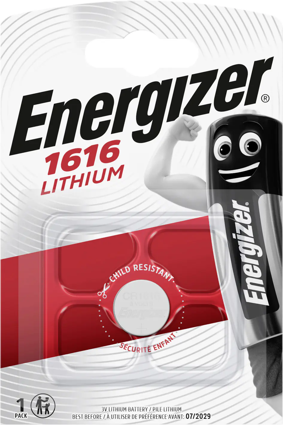 Energizer Knopfzelle CR 1616 Lithium, 3 V Energizer Knopfzelle CR 1616 Lithium, 3 V