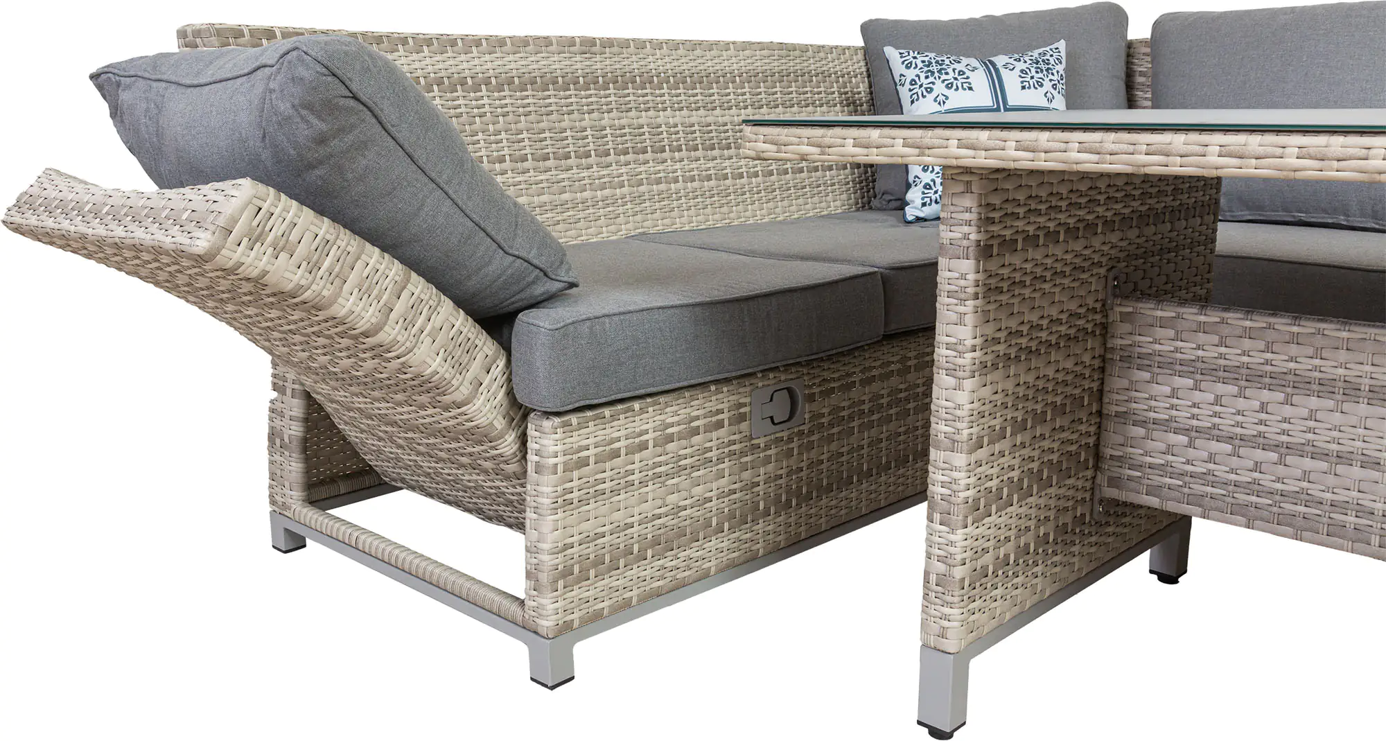 Primaster Dining Lounge Möbelset Tulum inkl. All-Wetter Kissen, 3-in-1