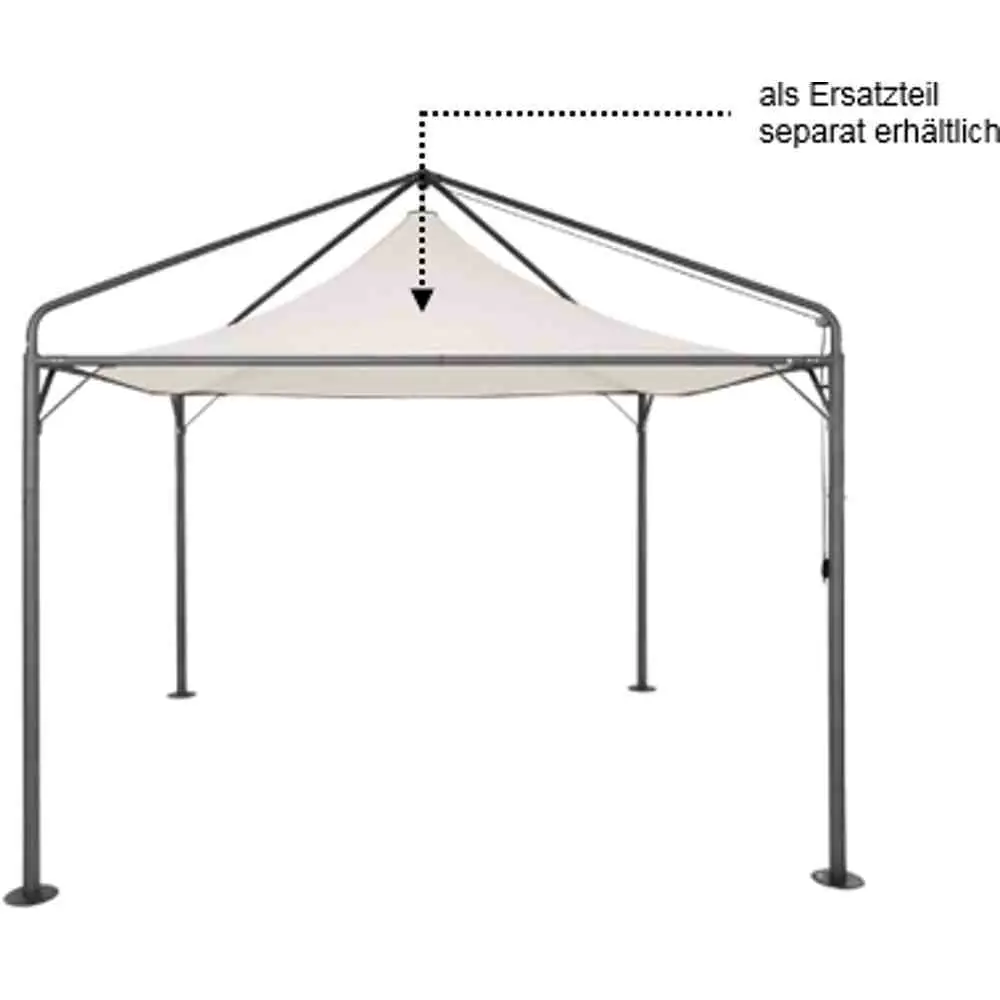 Siena Garden Dachbezug natur zu Ascot Pavillon 3 x 3 Meter