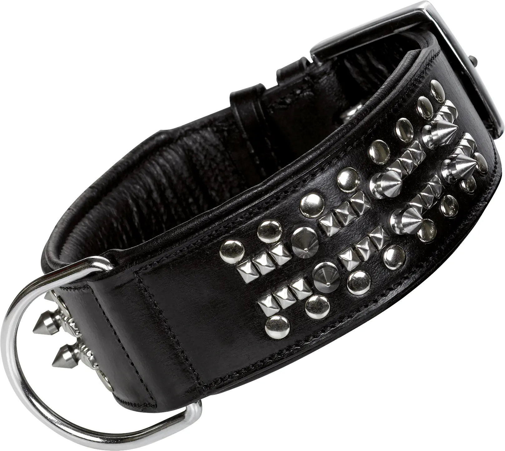 Nobby Leder Halsband Delgado schwarz