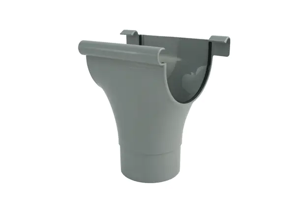 Marley Rinnenstutzen NW 125/105 mm, halbrund, grau