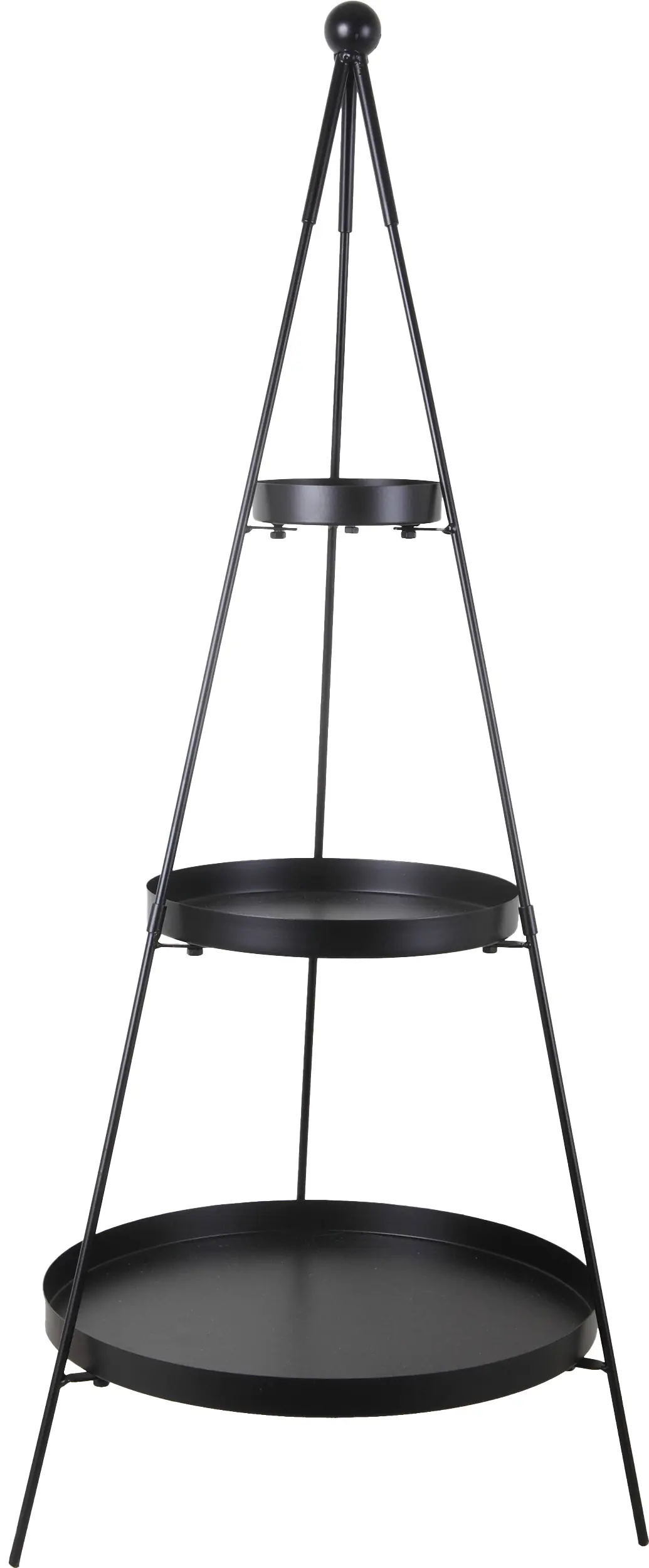 Dekoregal mit 3 Ablagen Metall 73 x 30 cm schwarz Dekoregal mit 3 Ablagen Metall 73 x 30 cm schwarz
