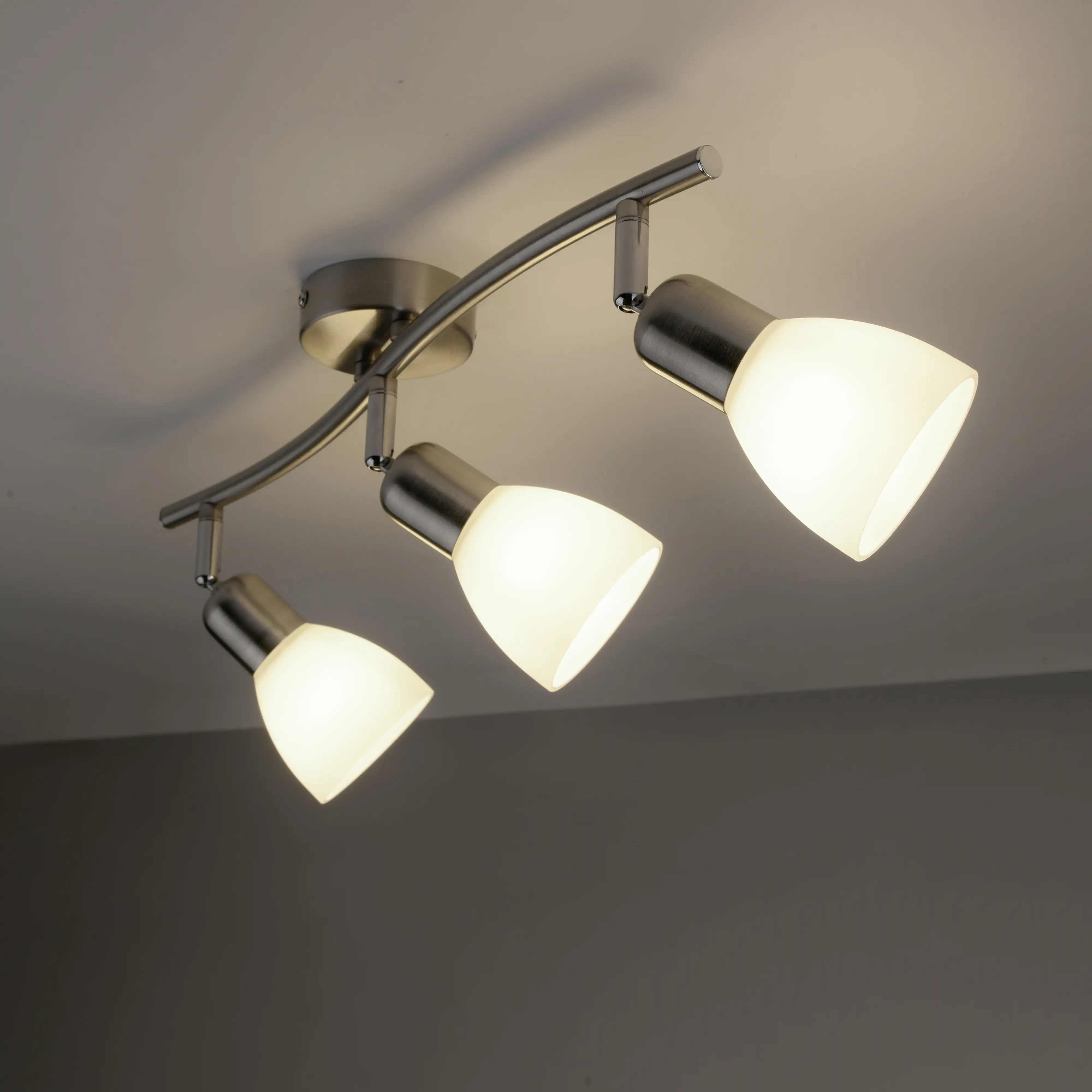 4043689977092_2656114 Leuchten Direkt 3er Spot Karo stahl-weiß 68 x 22 cm E14, max. 40 W
