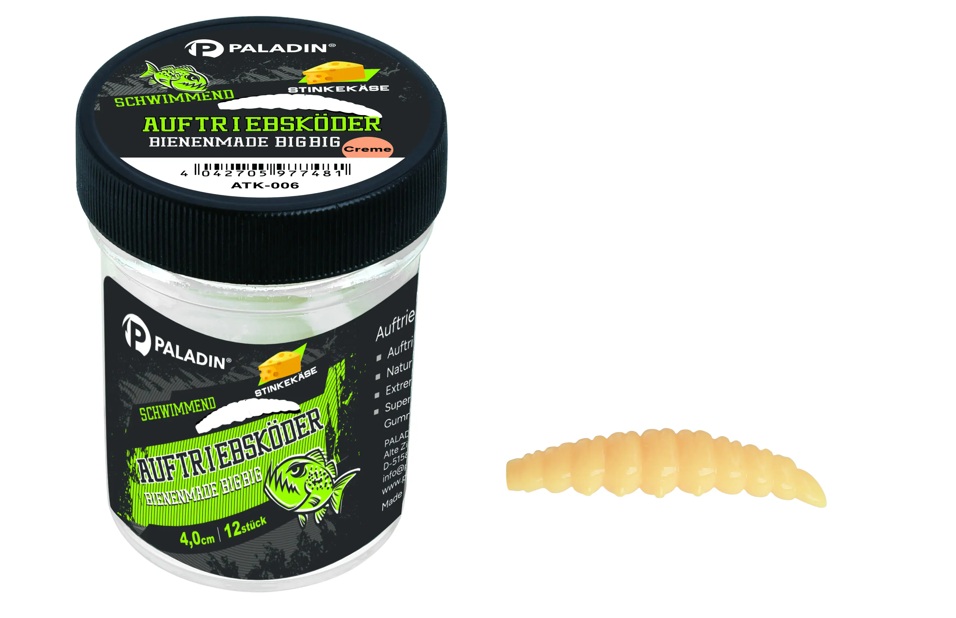 Paladin Angelköder Bienenmade 4 cm creme