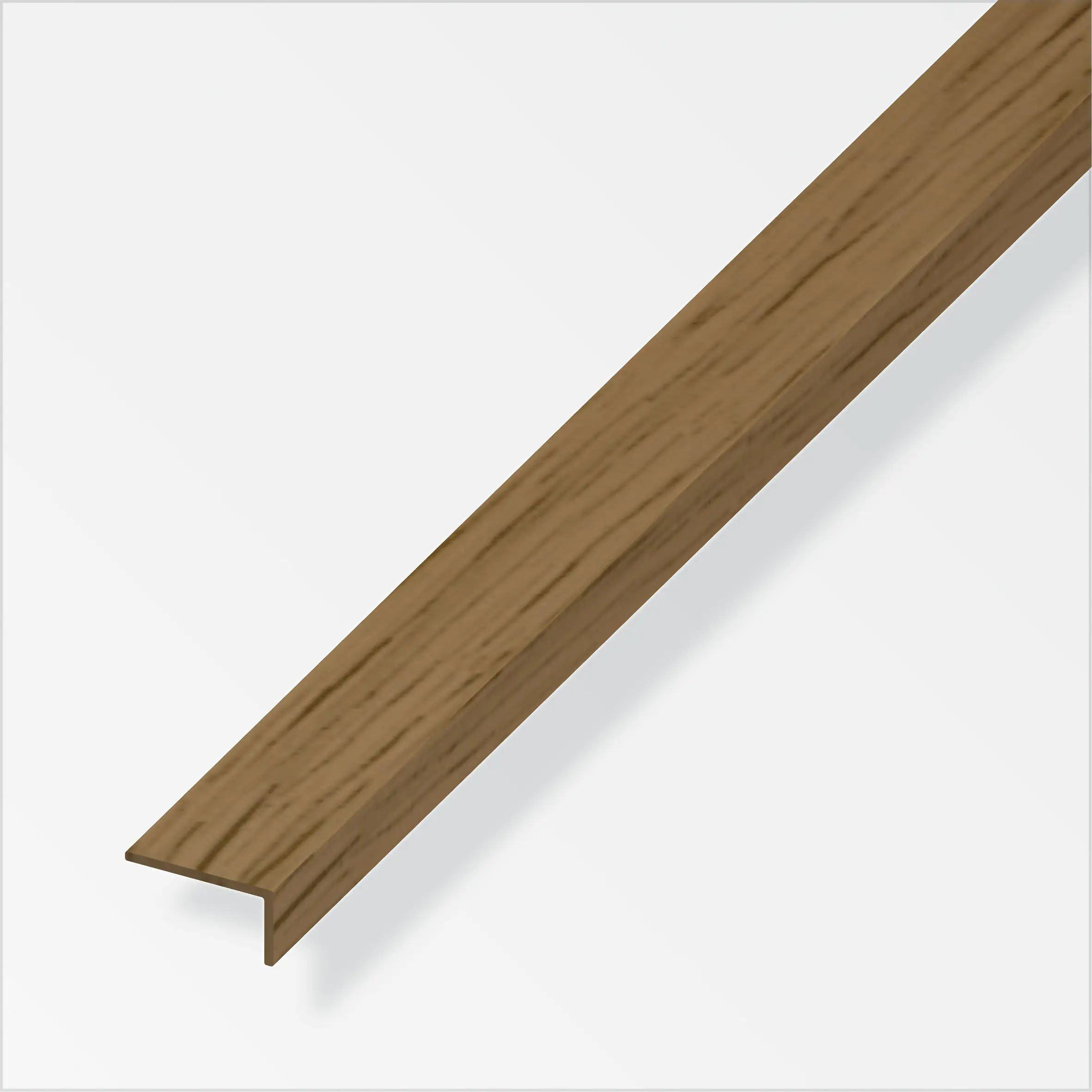 alfer Winkel 2 m, 16 x 19 x 1.3 mm, PVC (Kunststoff), glatt, eiche rustikal