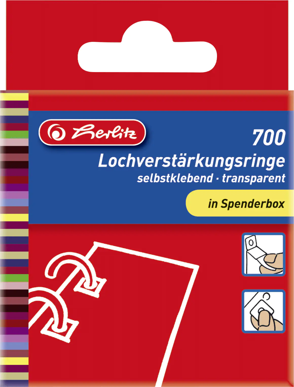 4008118767224 herlitz Lochverstärker 700er Box transparent