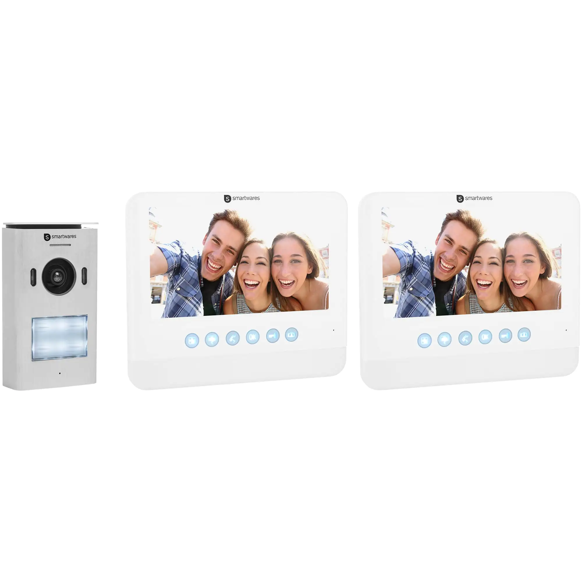 8711658416335 Smartwares Video Gegensprechanlage für 2 Wohnungen 17,8 cm LCD-Monitor