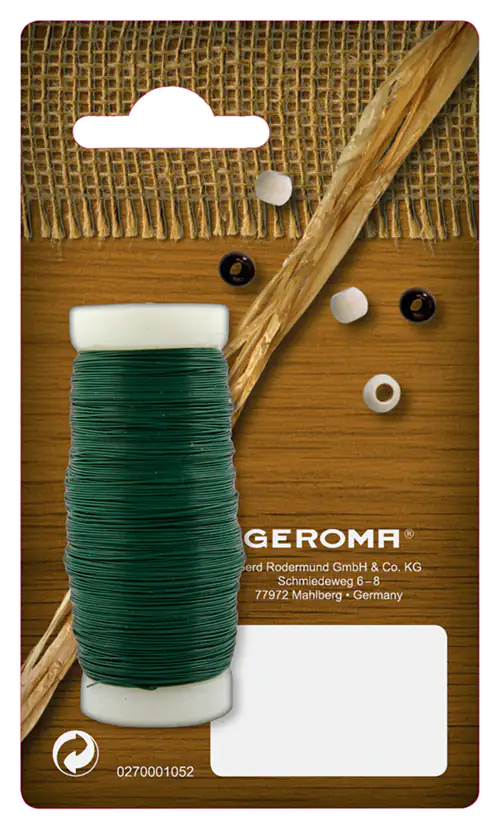 Myrtendraht grün auf Spule Ø 30 mm 50 Gramm