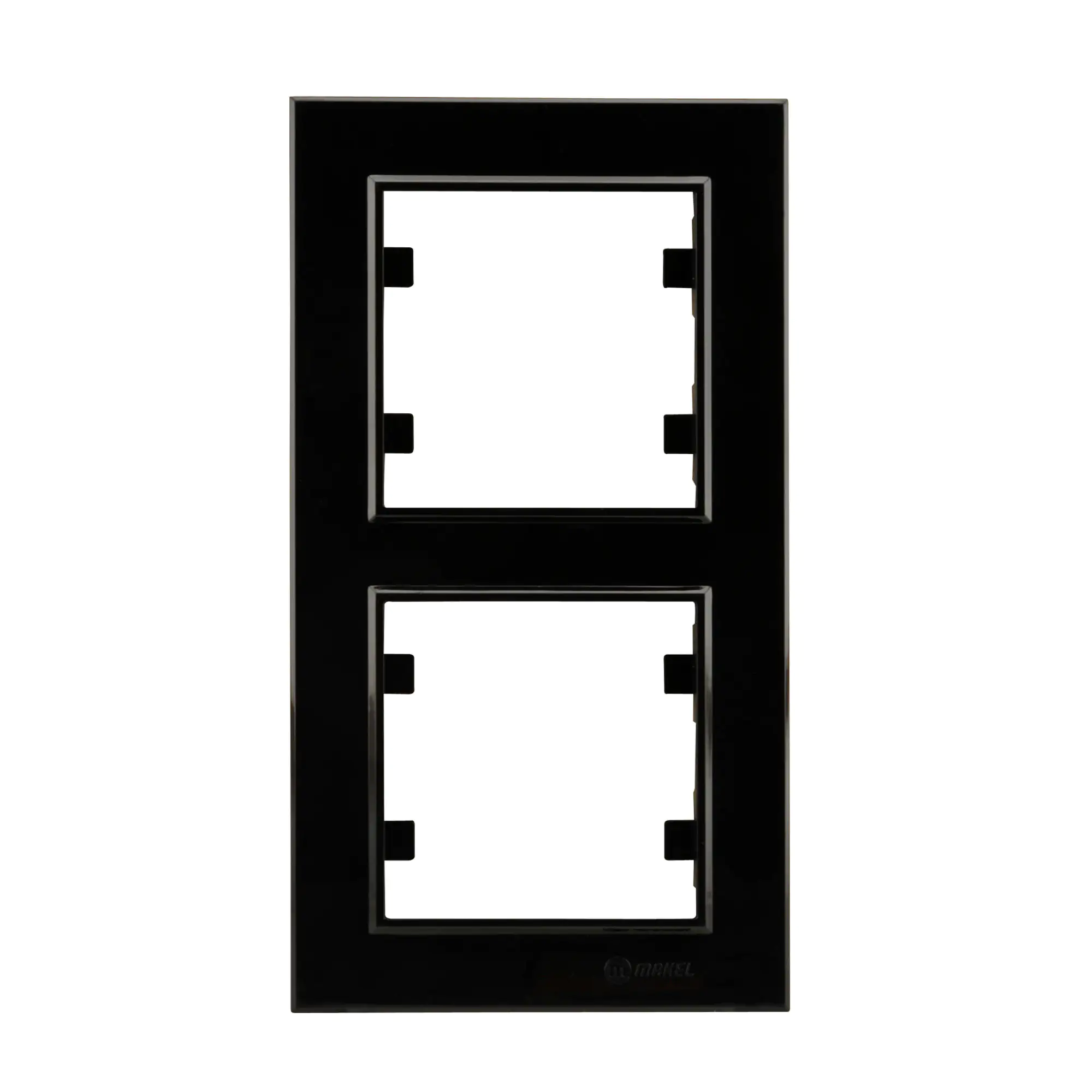 Unitec Abdeckrahmen 2-fach, senkrecht schwarz, Serie Karea Unitec Abdeckrahmen 2-fach, senkrecht schwarz, Serie Karea