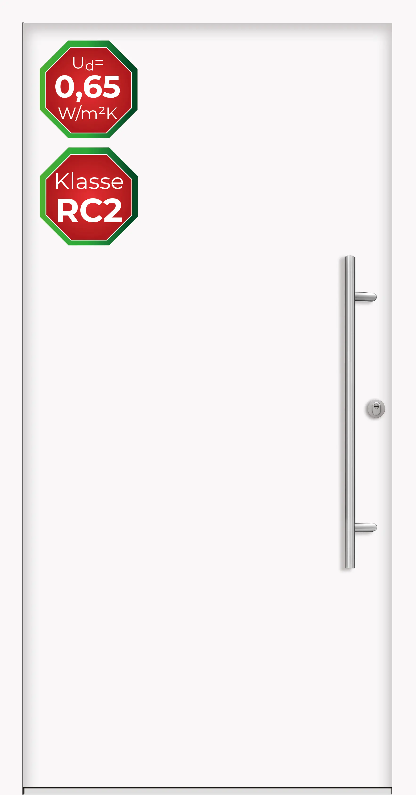 Splendoor Haustür Passivedoor Premium B05 RC2 Weiß DIN Rechts 100 x 210 cm