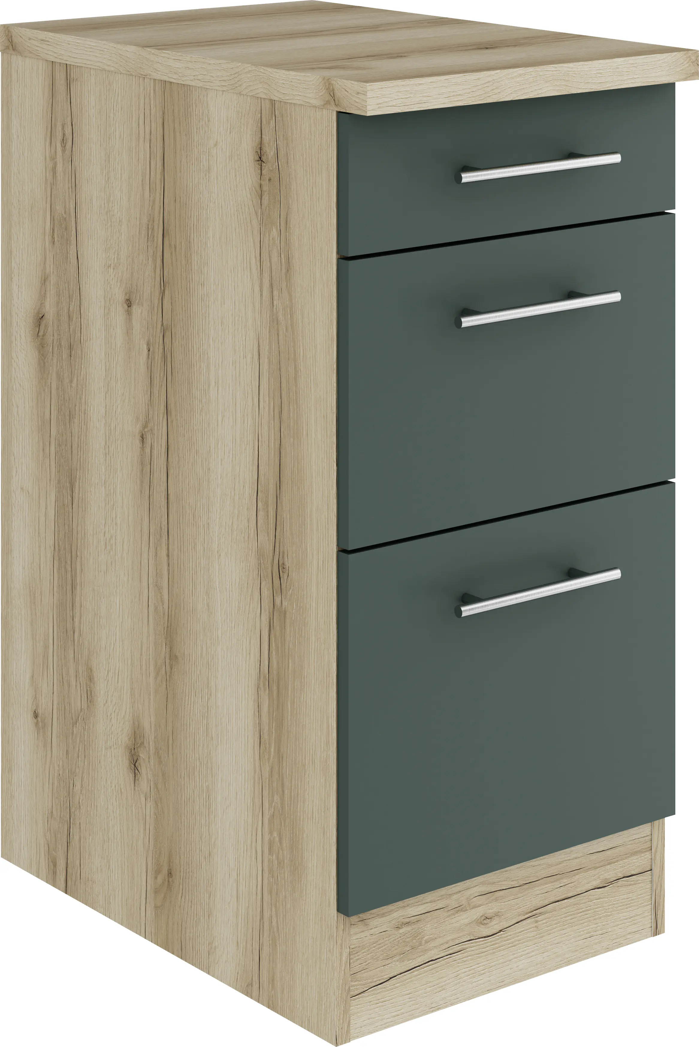 Optifit Unterschrank Savona 405 steingrün/eiche 40 cm
