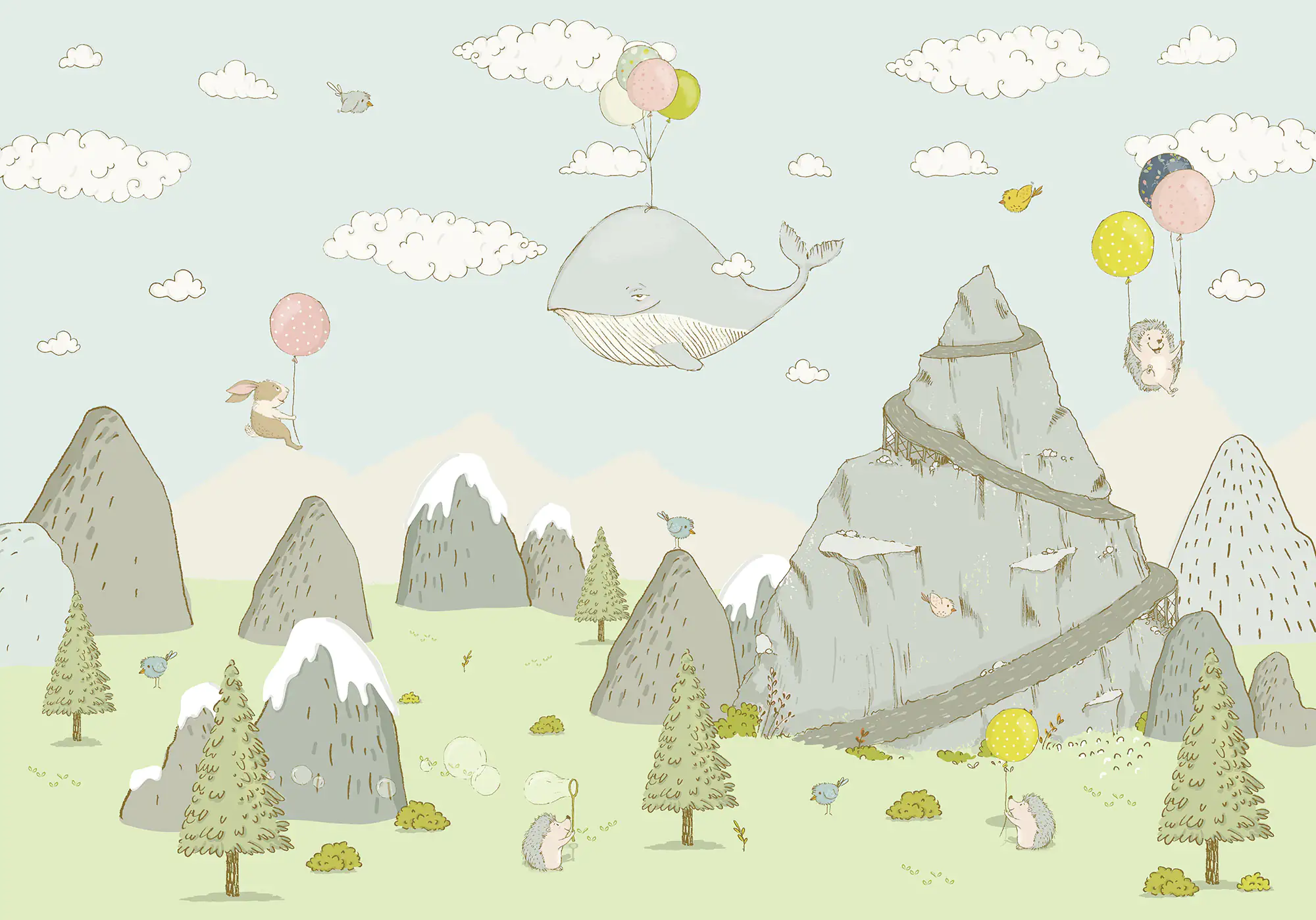 Komar Vlies Fototapete Mountain Traveler 400 x 280 cm 