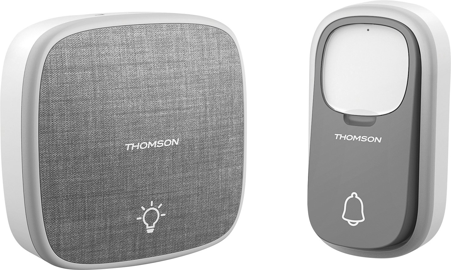 Thomson Funk-Türklingel drahtlose Klingeltaste ohne Batterie grau Thomson Funk-Türklingel drahtlose Klingeltaste ohne Batterie grau