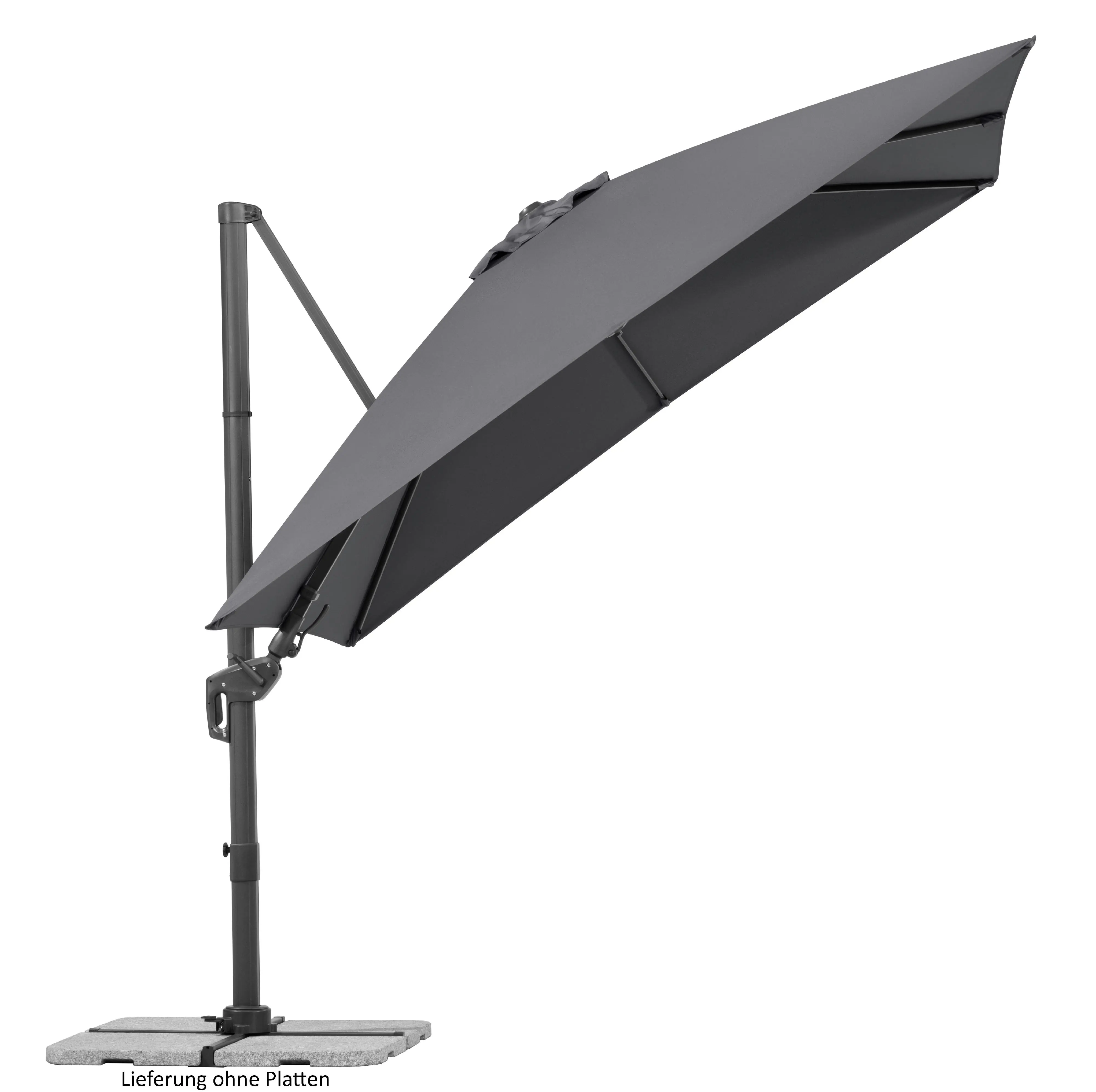 Schneider Ampelschirm Rhodos Twist Green Style anthrazit 300 x 300 cm Schneider Ampelschirm Rhodos Twist Green Style anthrazit 300 x 300 cm