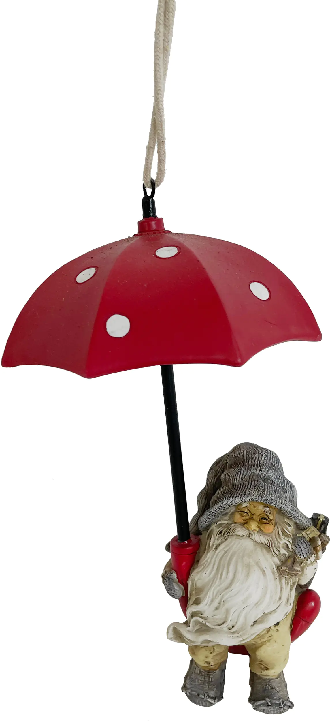 Dekofigur Weihnachtsmann Regenschirm 24 x 15 x 15 cm