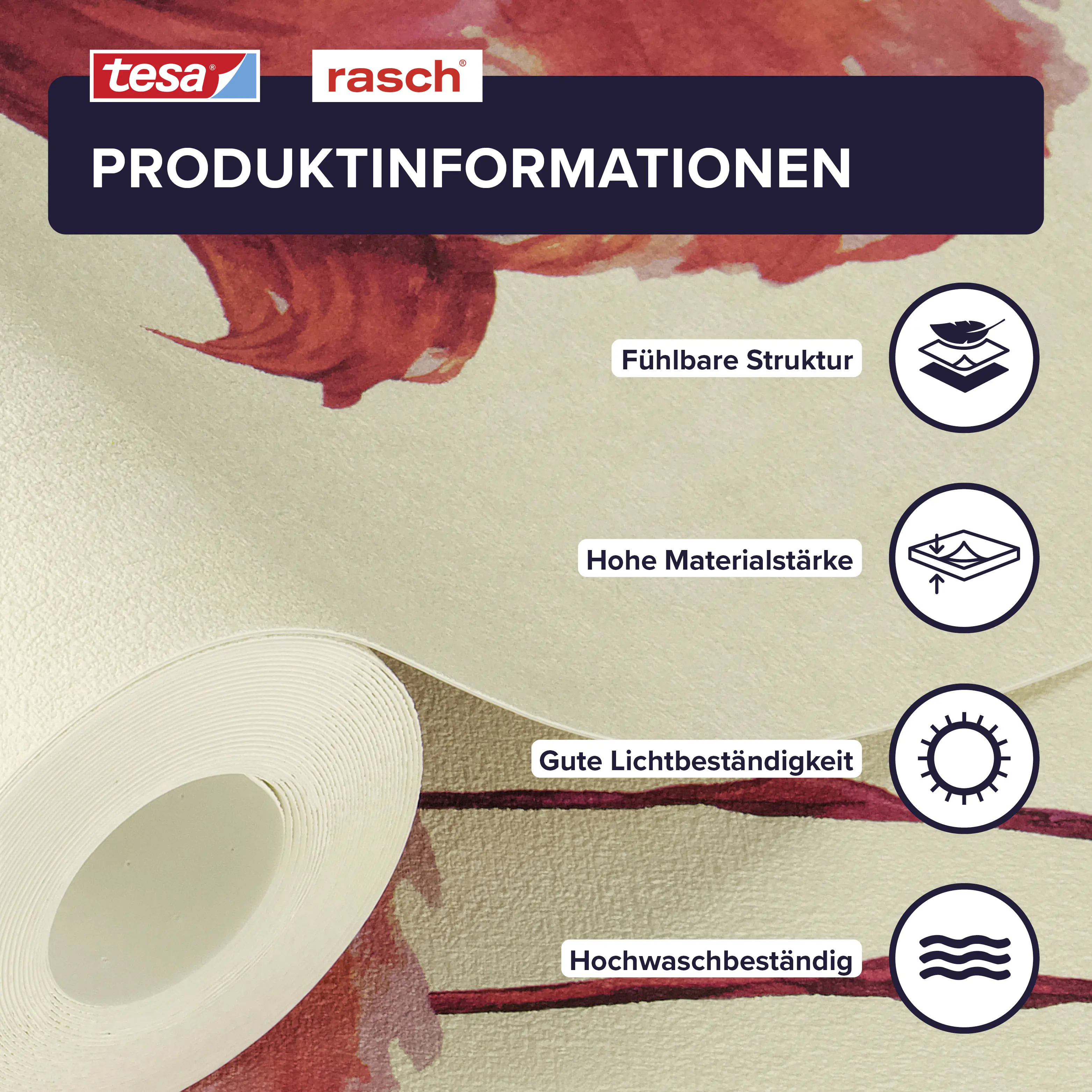 Tesa x Rasch selbstklebende Vliestapete Famazing Flamingo pink 6 x 0,53 m