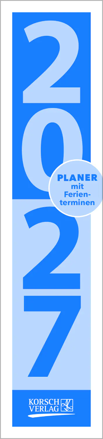 Korsch Kalender Streifenplaner Compact 2027 blau