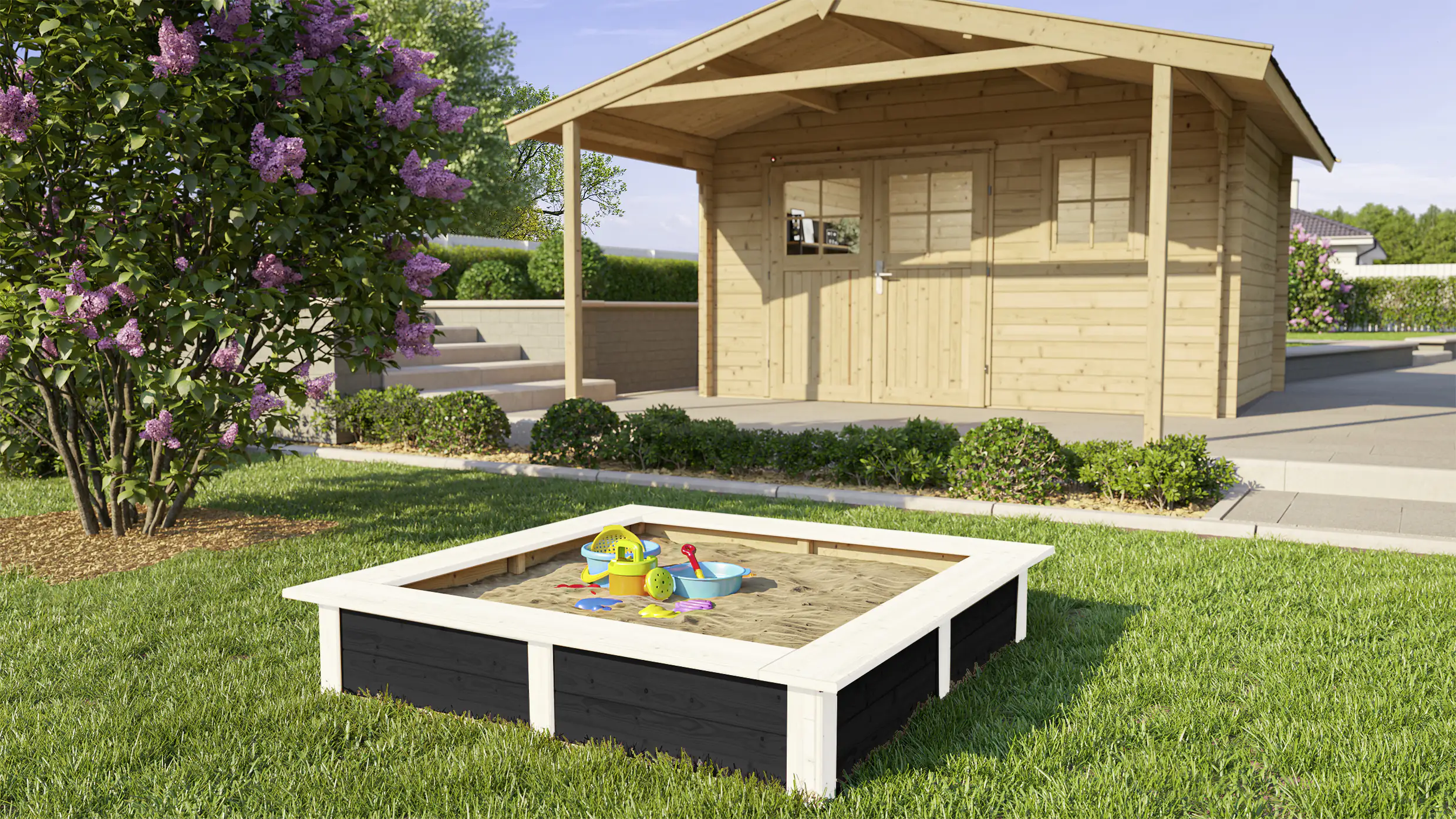 4004581521097 Weka Sandkasten Aina 119 x 119 cm