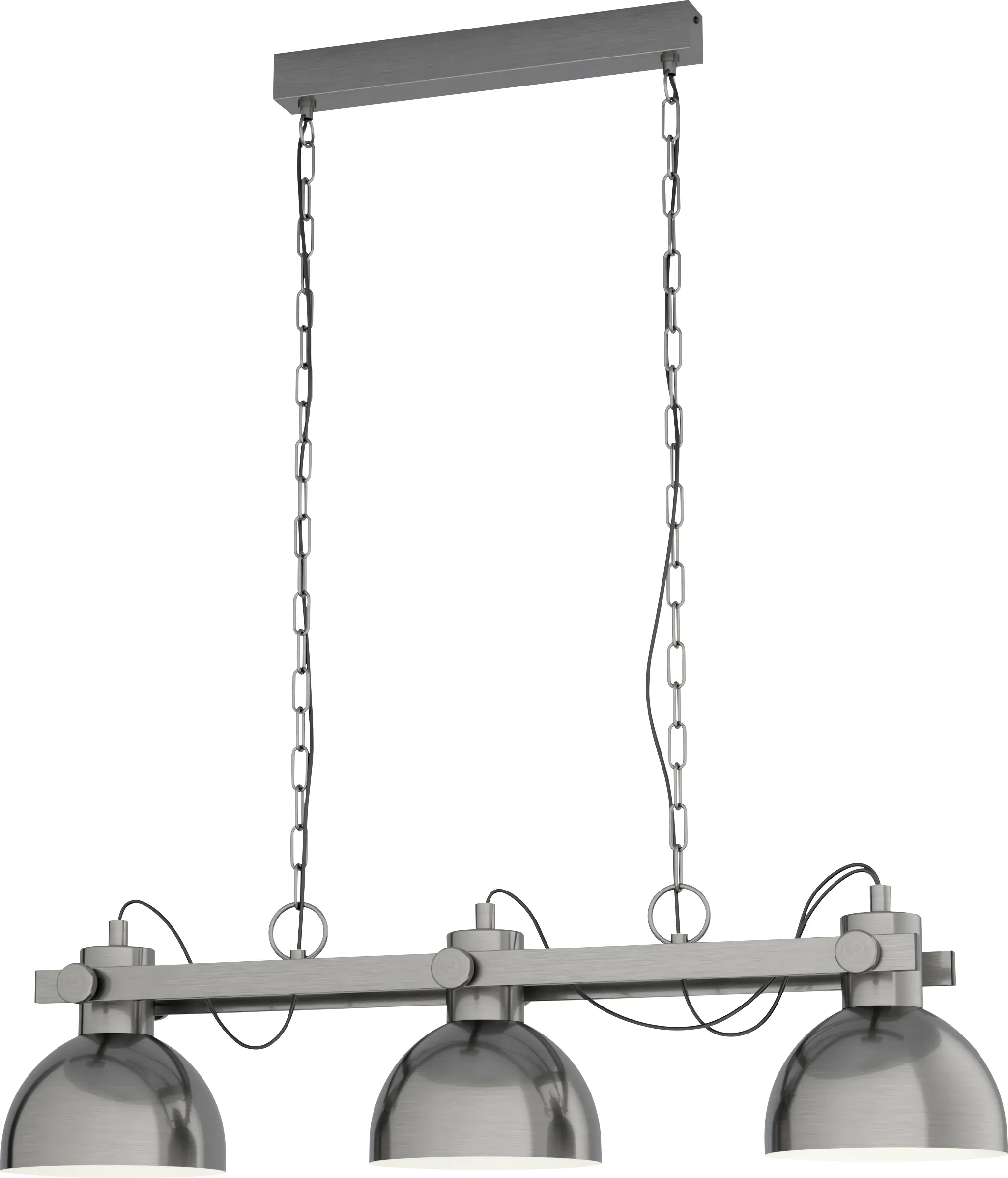Eglo 3er Pendelleuchte Lubenham 1 nickel-creme 90 x 20 cm E27