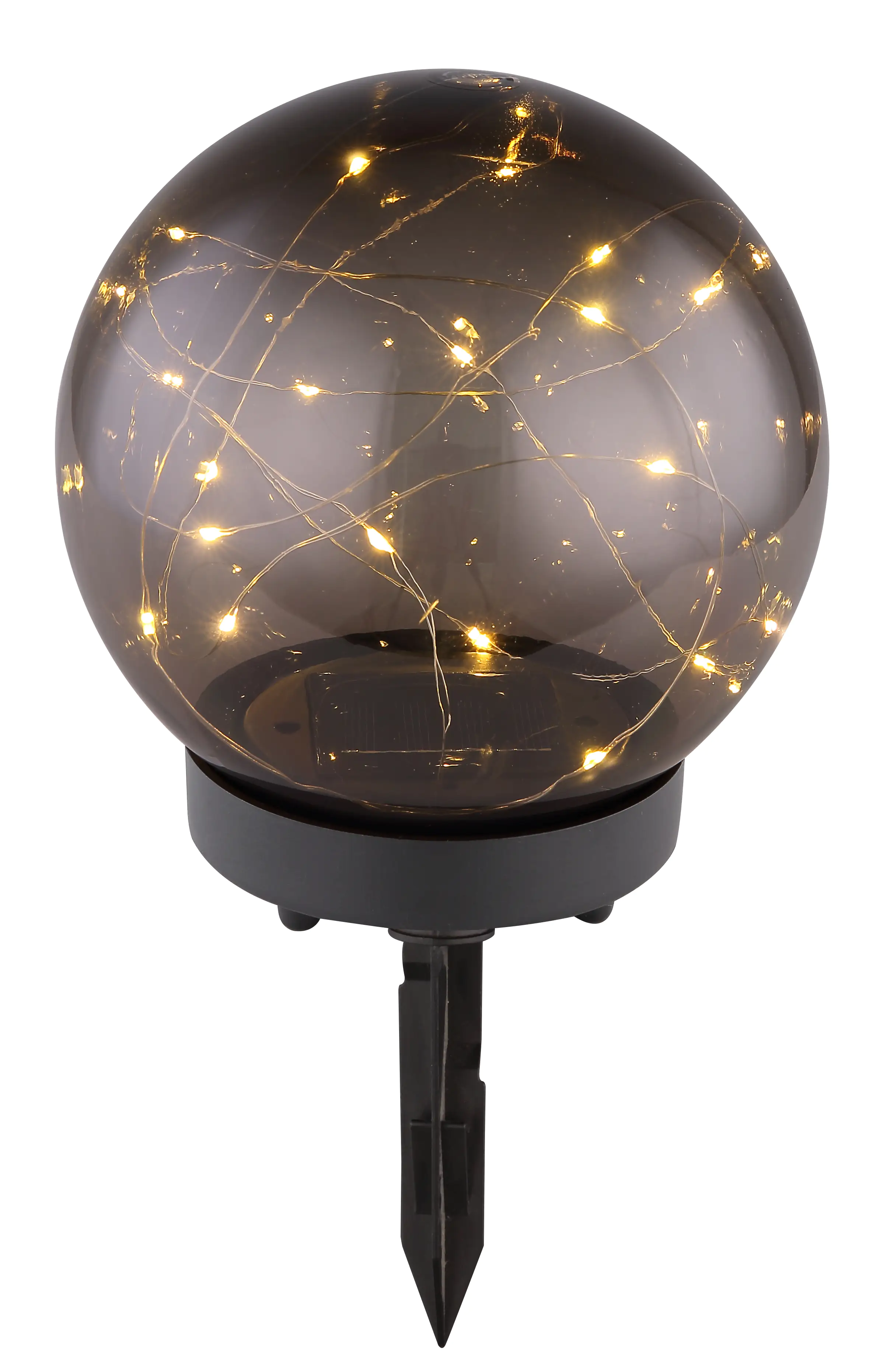 Globo LED Solarleuchte rauch