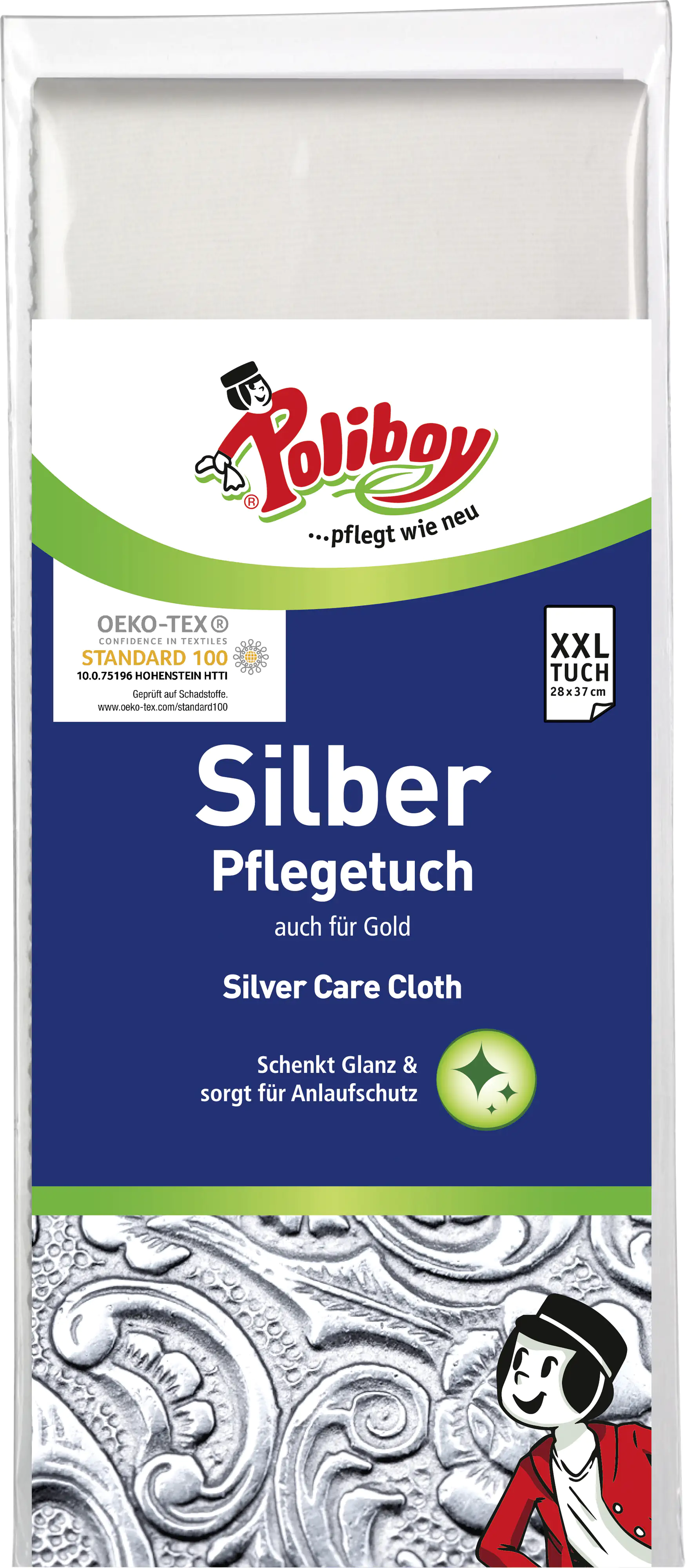 Poliboy Silber Pflegetuch 28 x 37 cm
