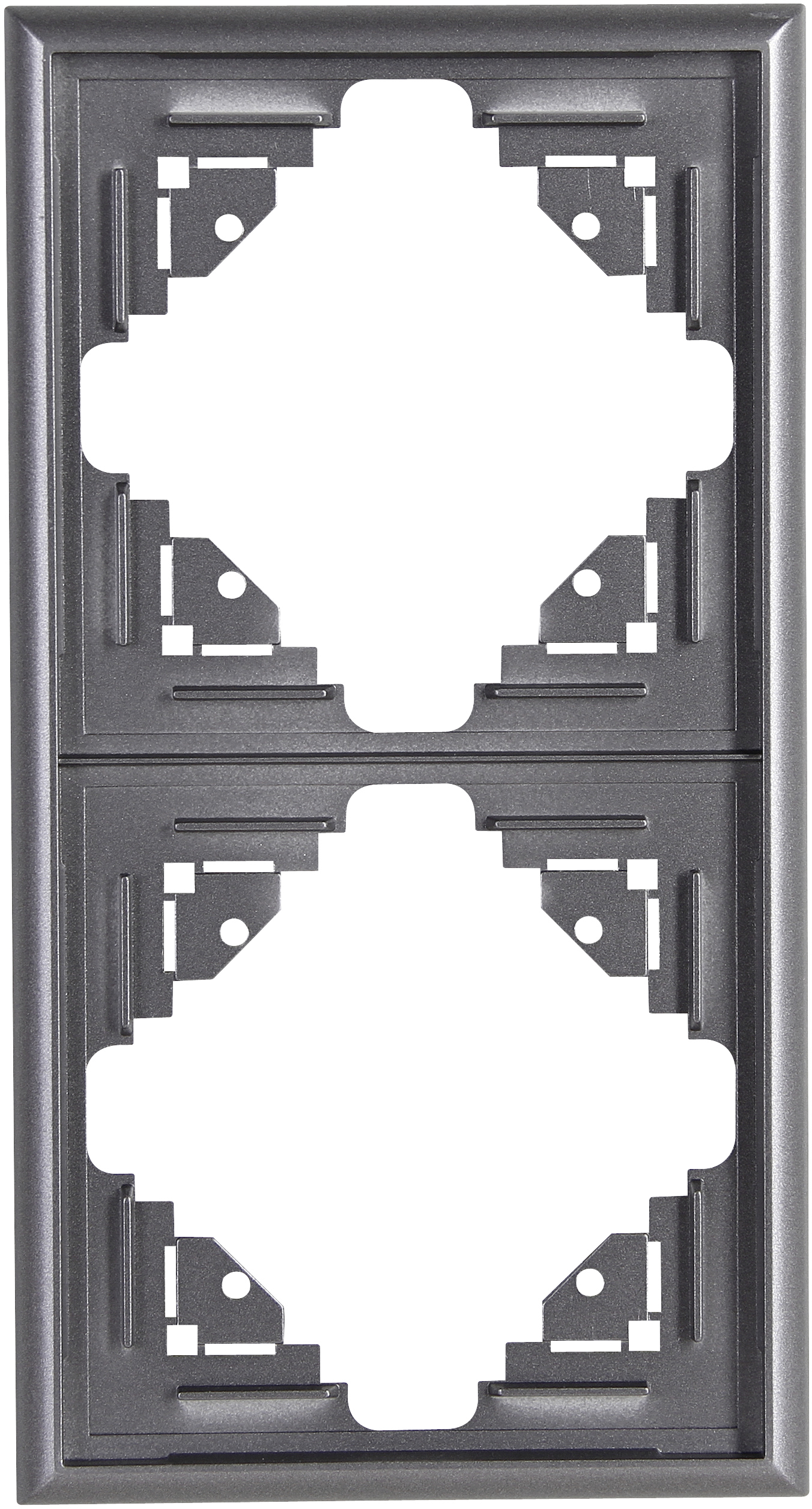 Kopp Abdeckrahmen 2-fach Malta, silber-anthrazit, 309215068